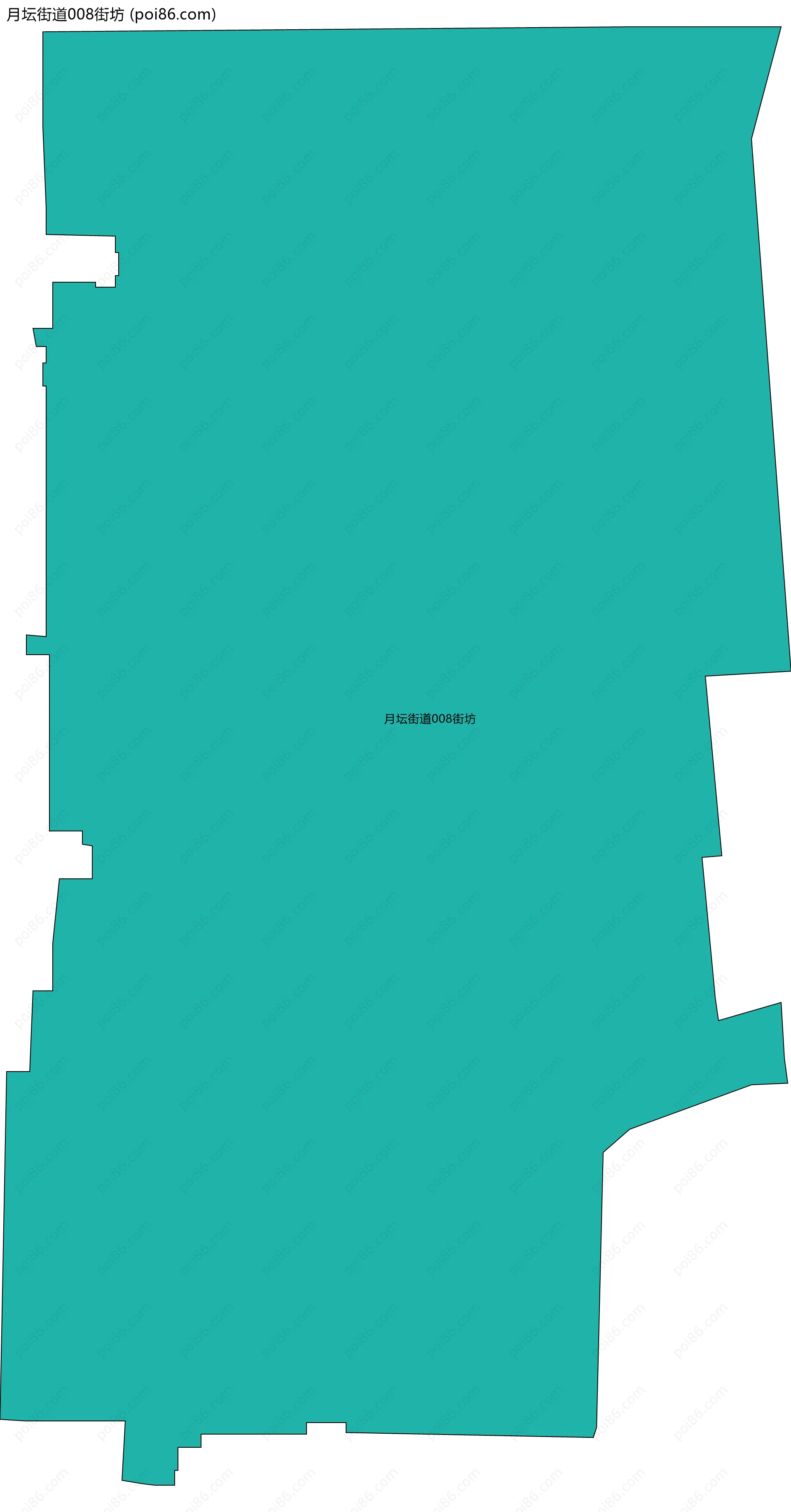 月坛街道008街坊边界地图