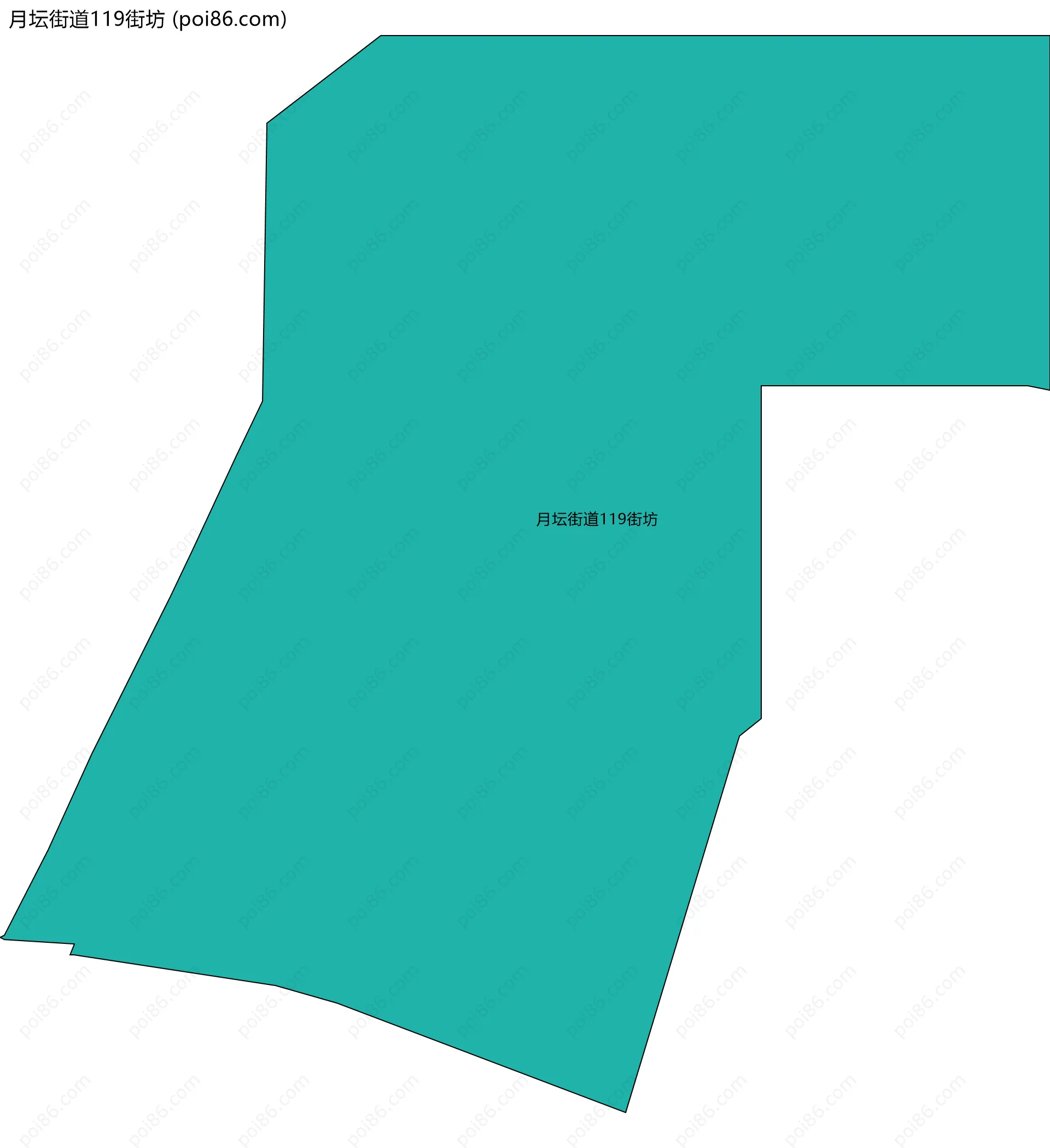 月坛街道119街坊边界地图