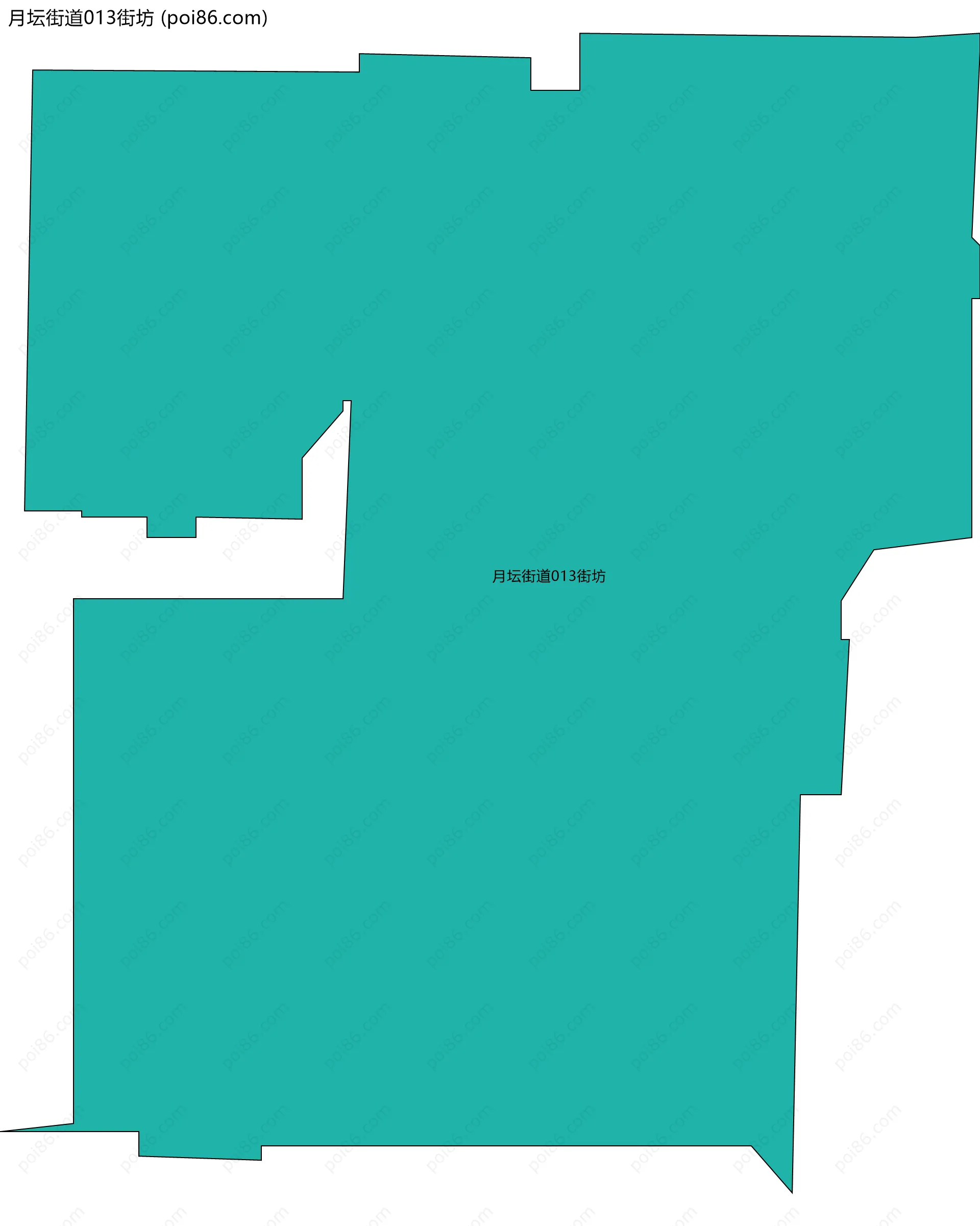 月坛街道013街坊边界地图
