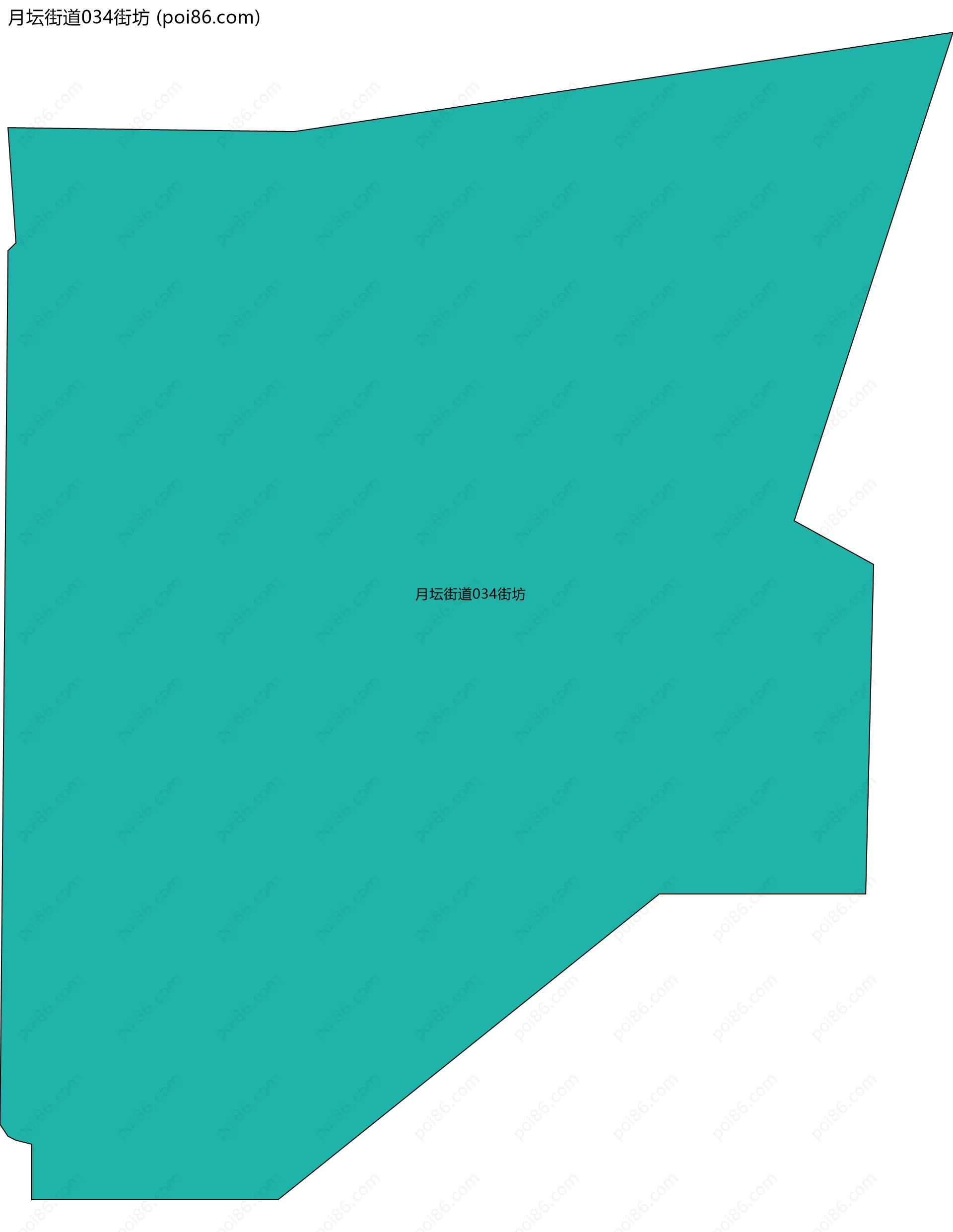月坛街道034街坊边界地图