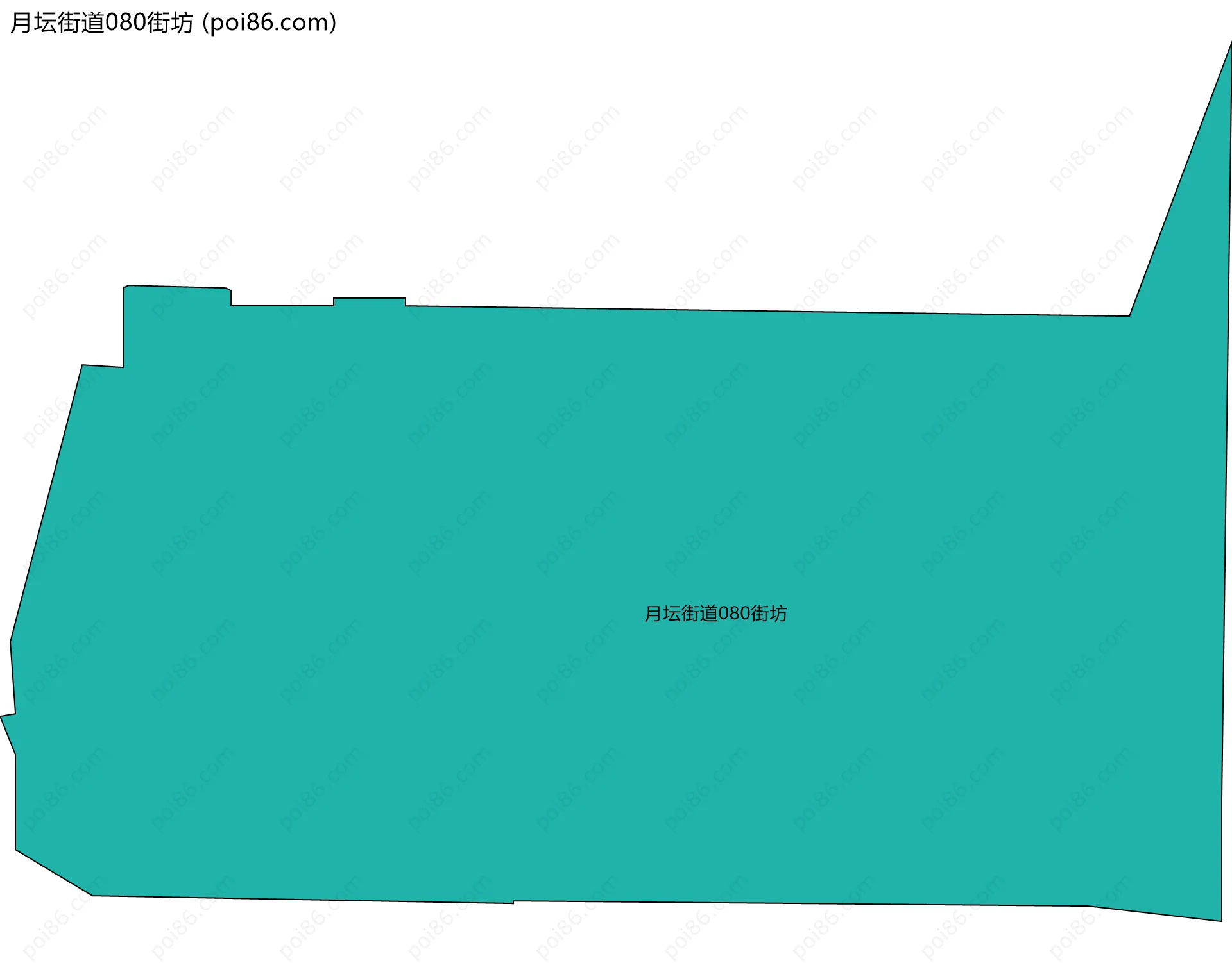 月坛街道080街坊边界地图