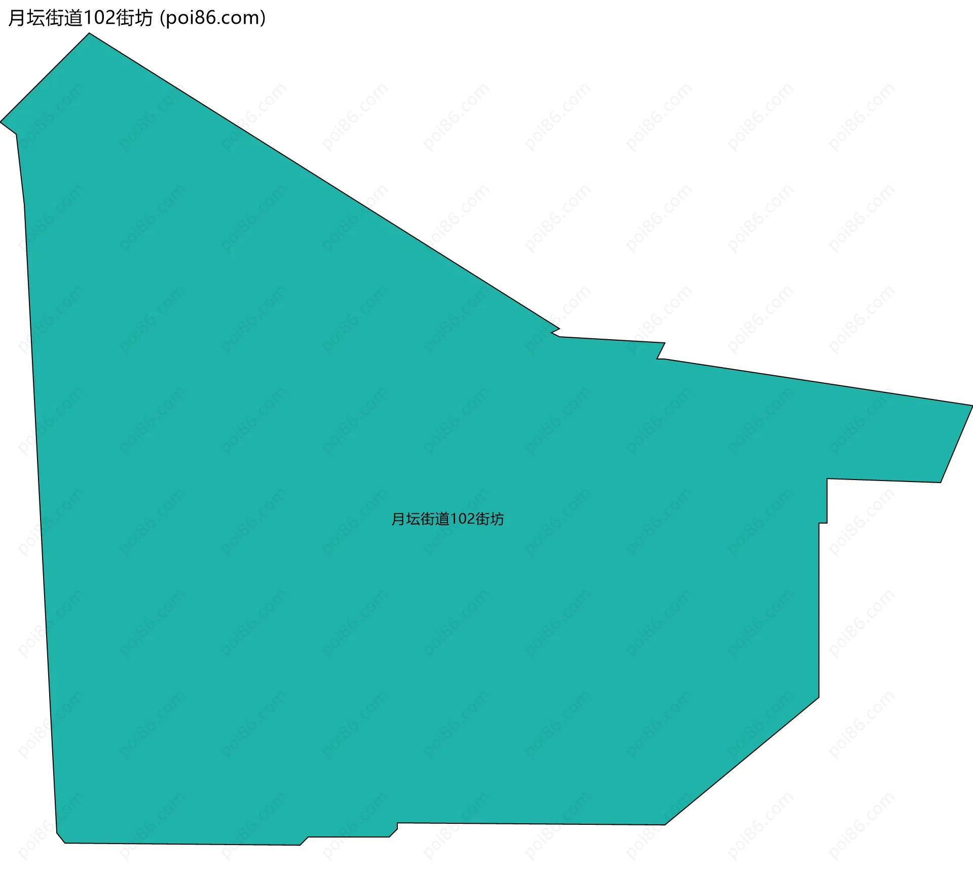 月坛街道102街坊边界地图