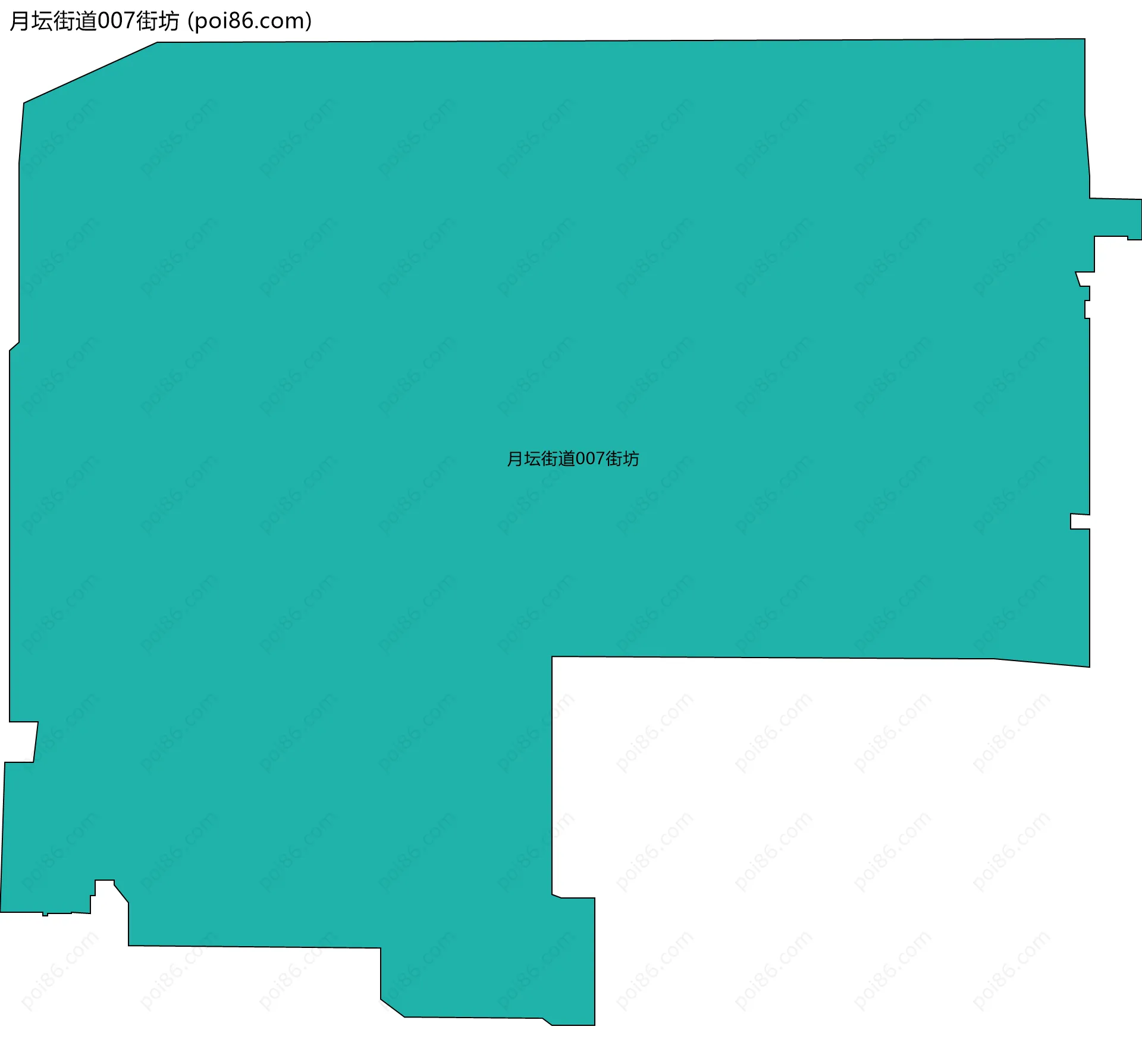 月坛街道007街坊边界地图
