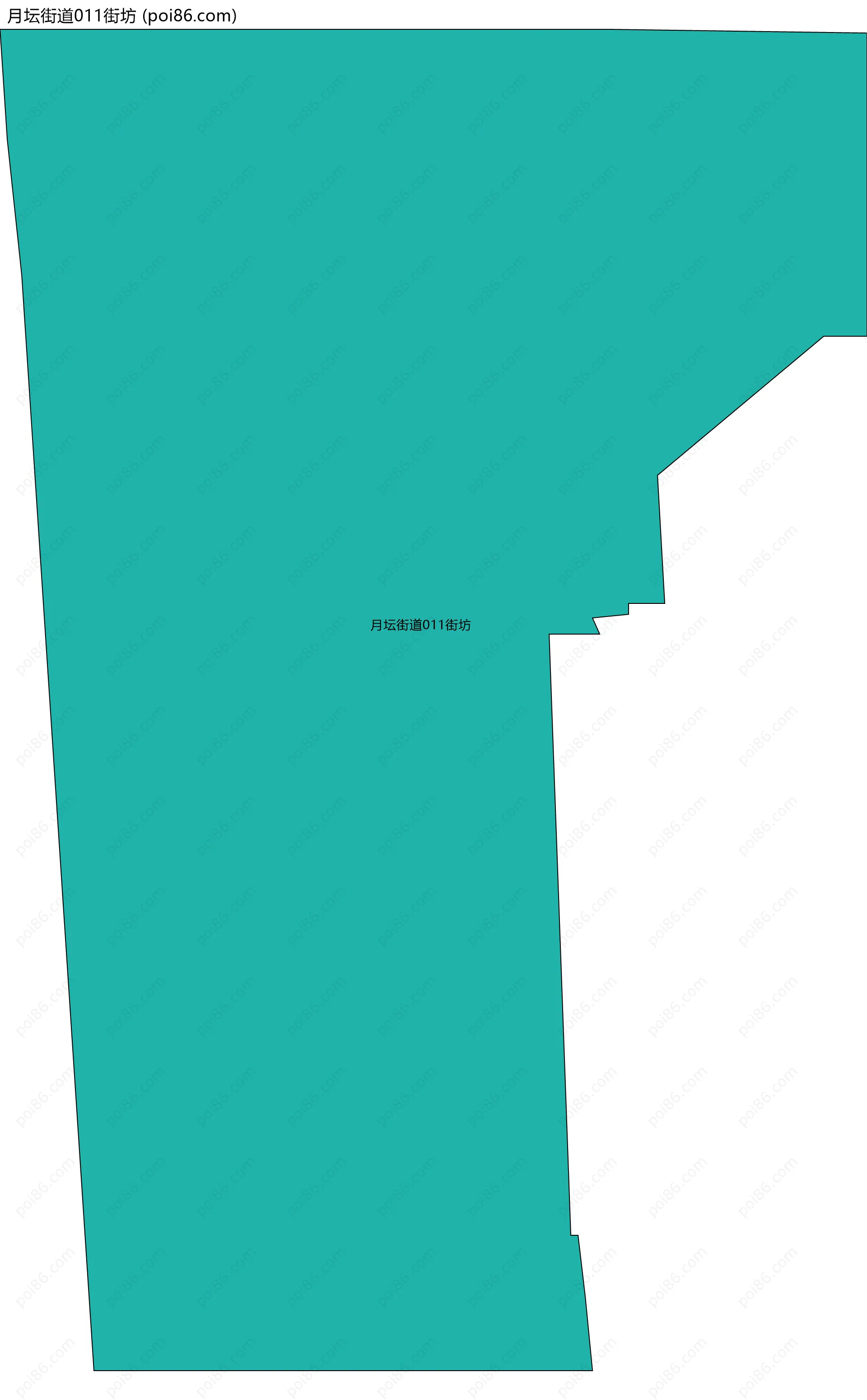 月坛街道011街坊边界地图