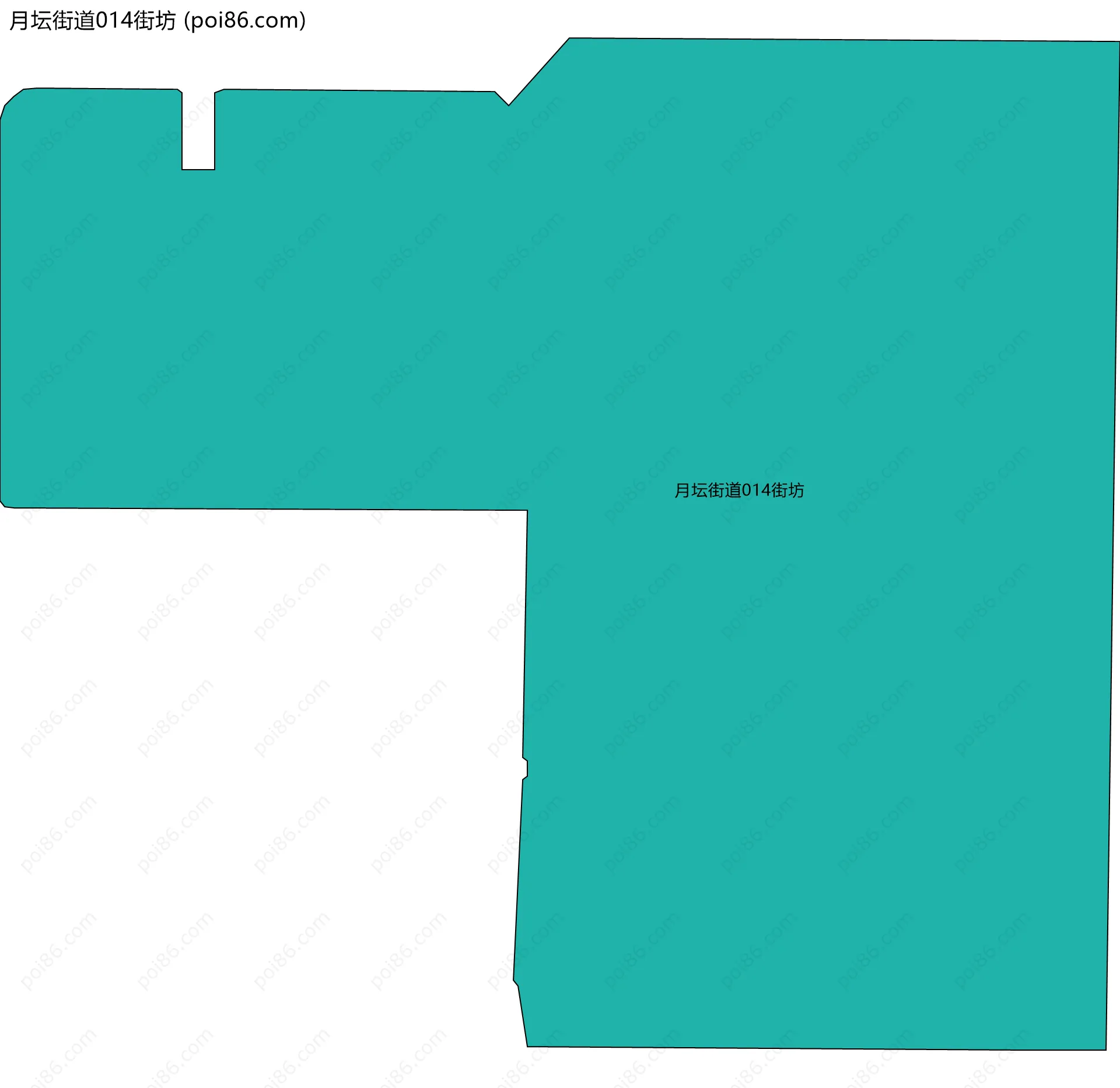 月坛街道014街坊边界地图