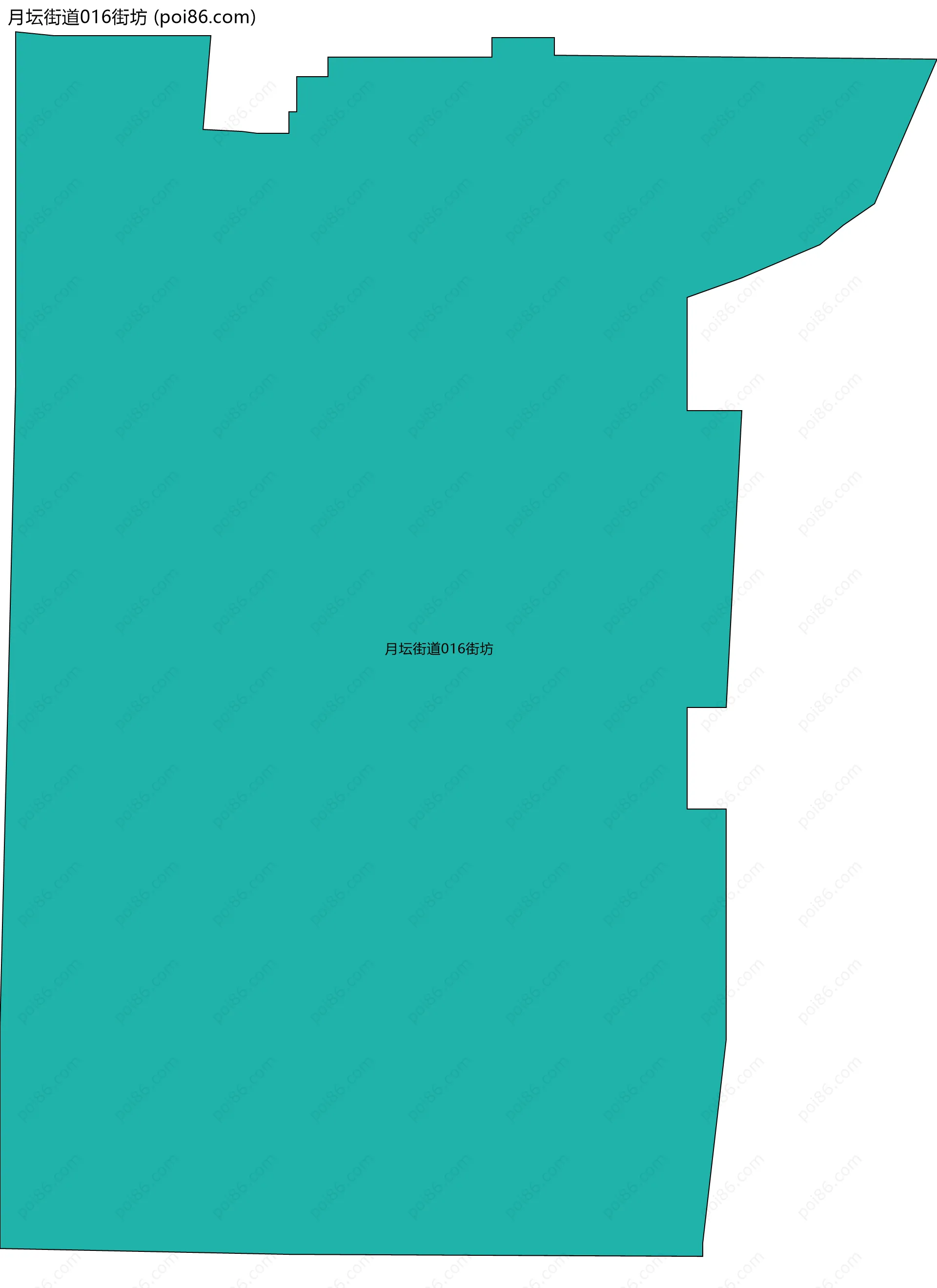 月坛街道016街坊边界地图