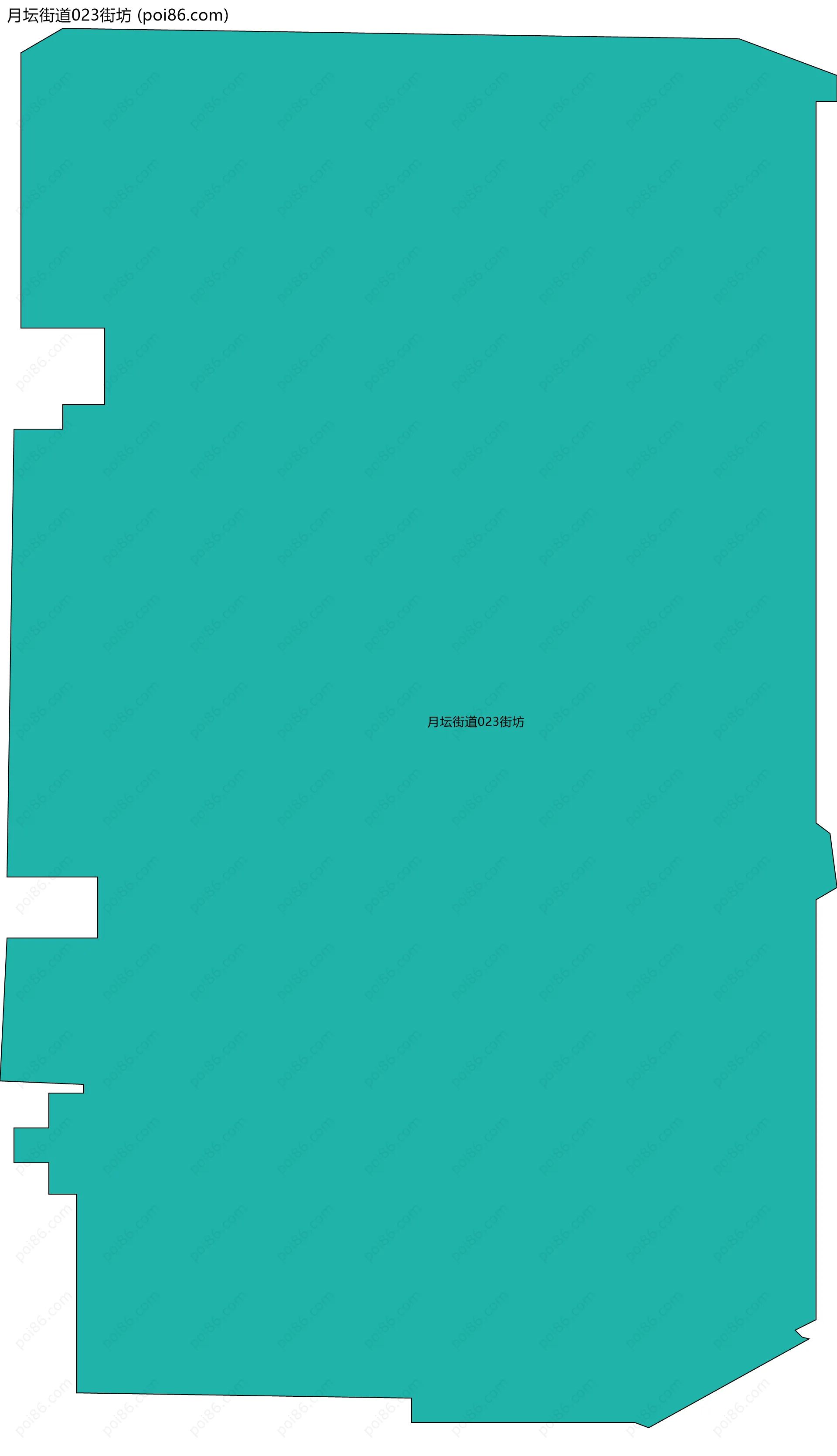 月坛街道023街坊边界地图