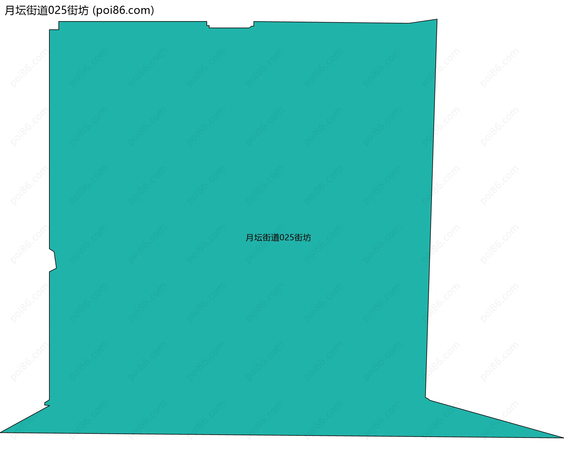 月坛街道025街坊边界地图