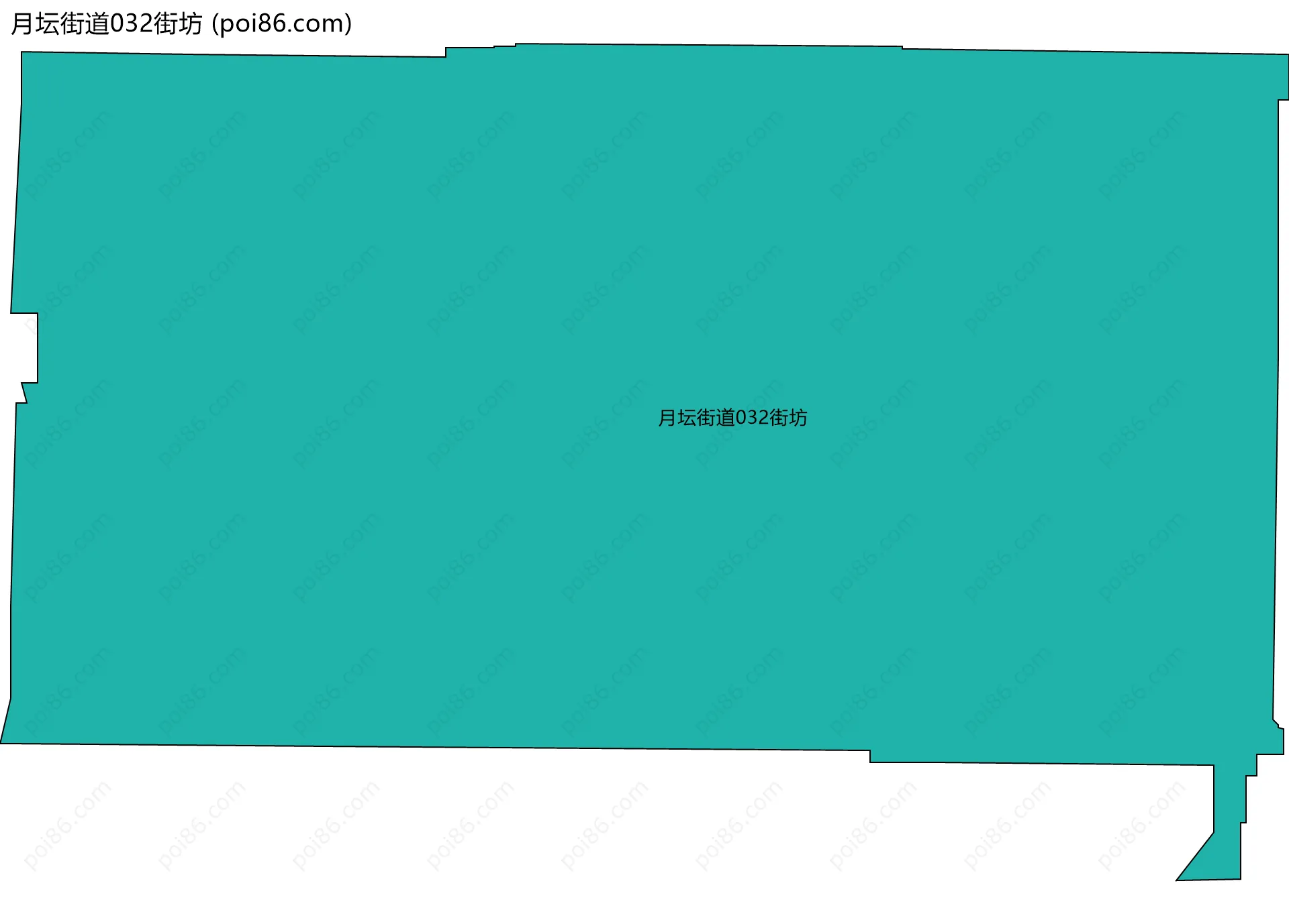 月坛街道032街坊边界地图