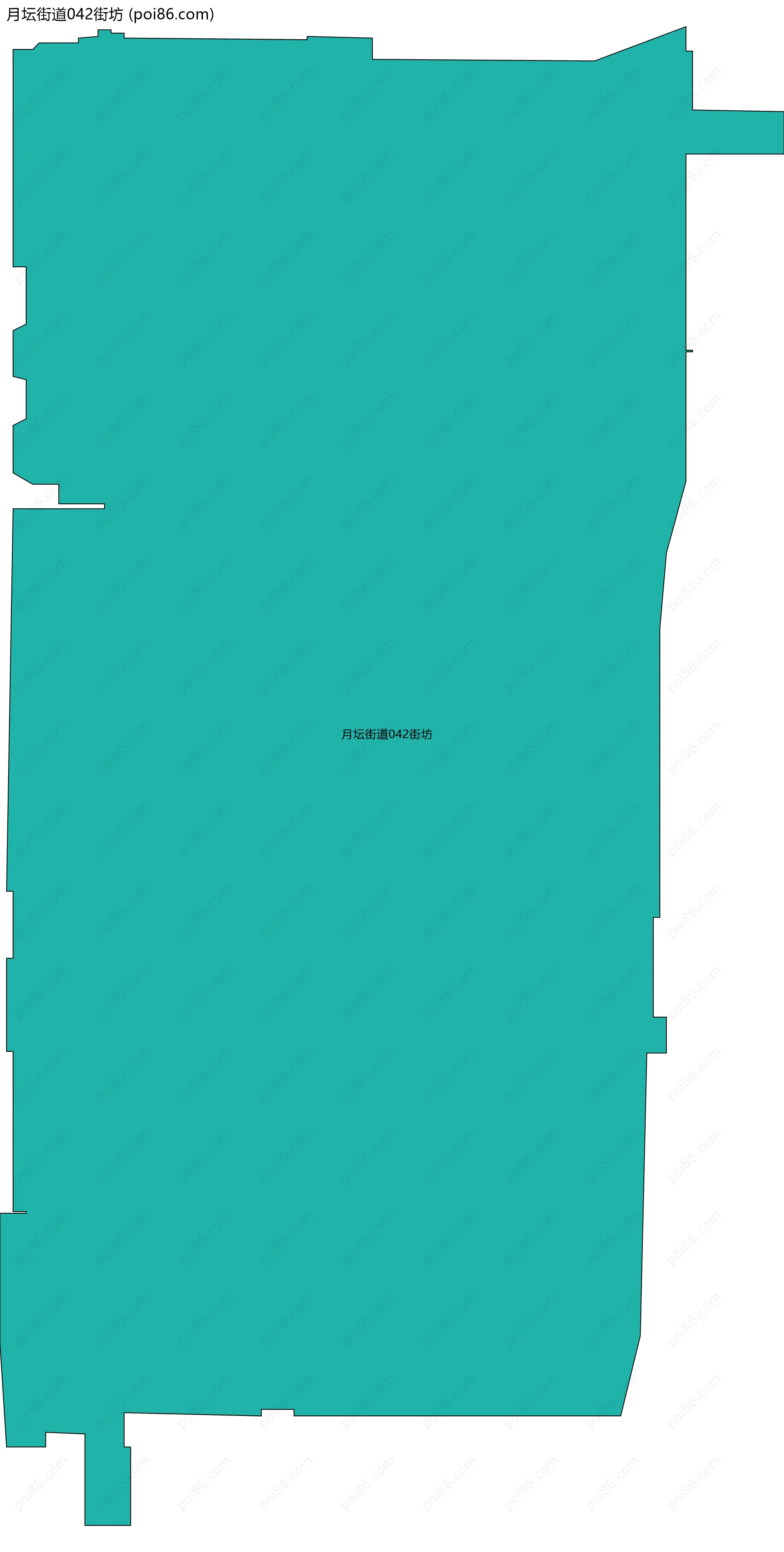 月坛街道042街坊边界地图