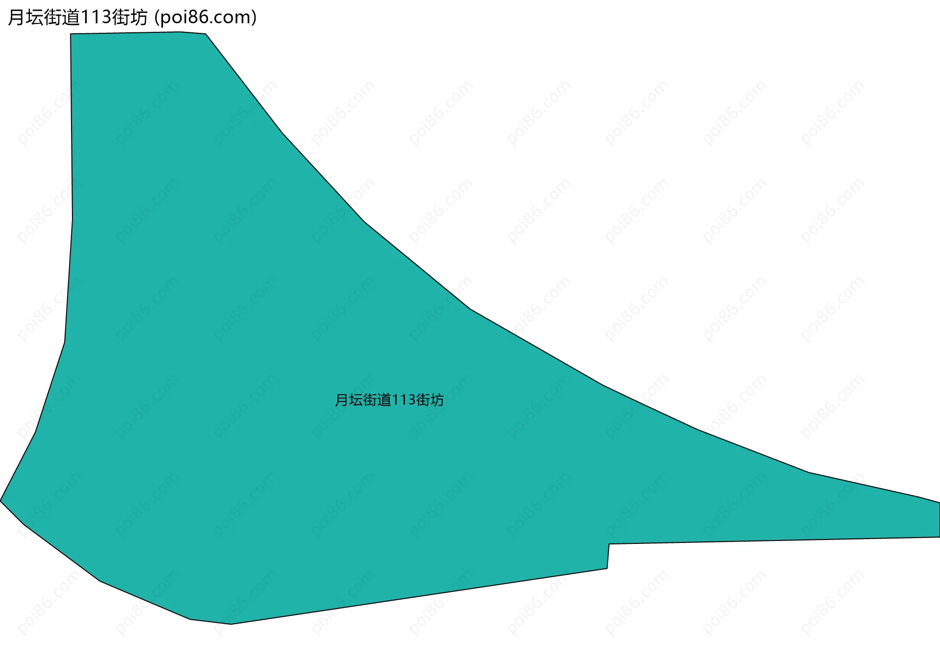 月坛街道113街坊边界地图