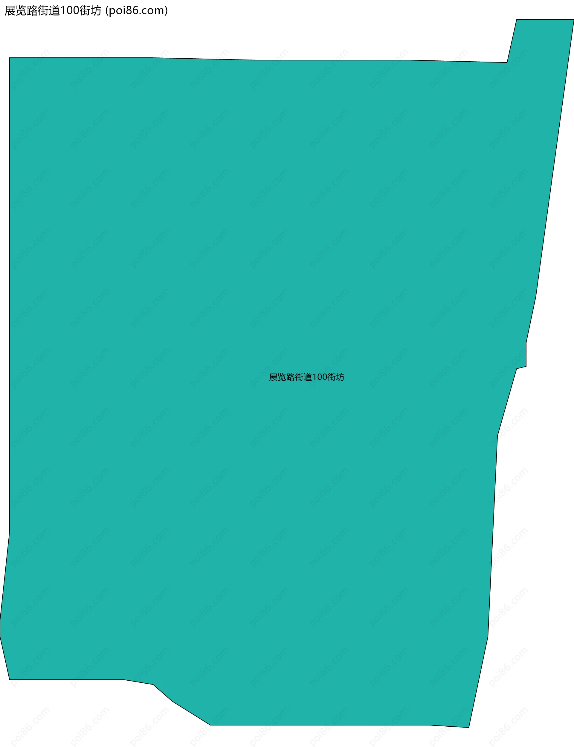 展览路街道100街坊边界地图