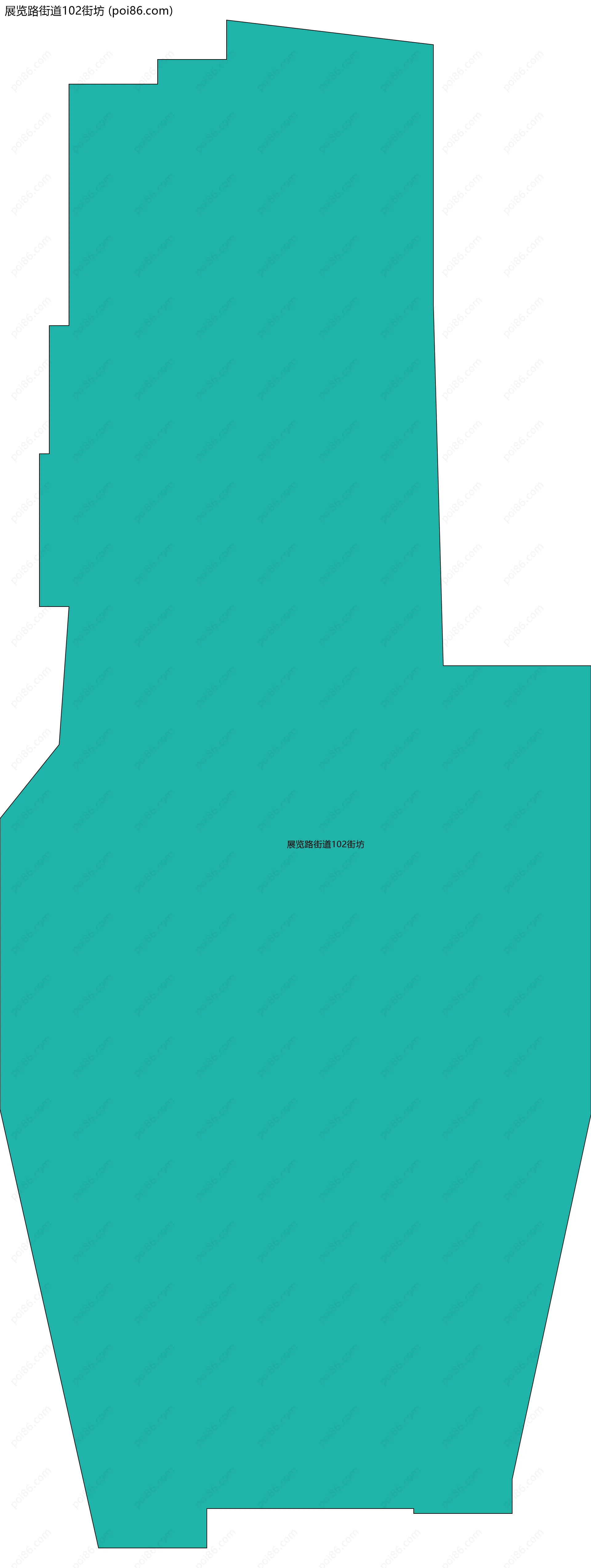 展览路街道102街坊边界地图