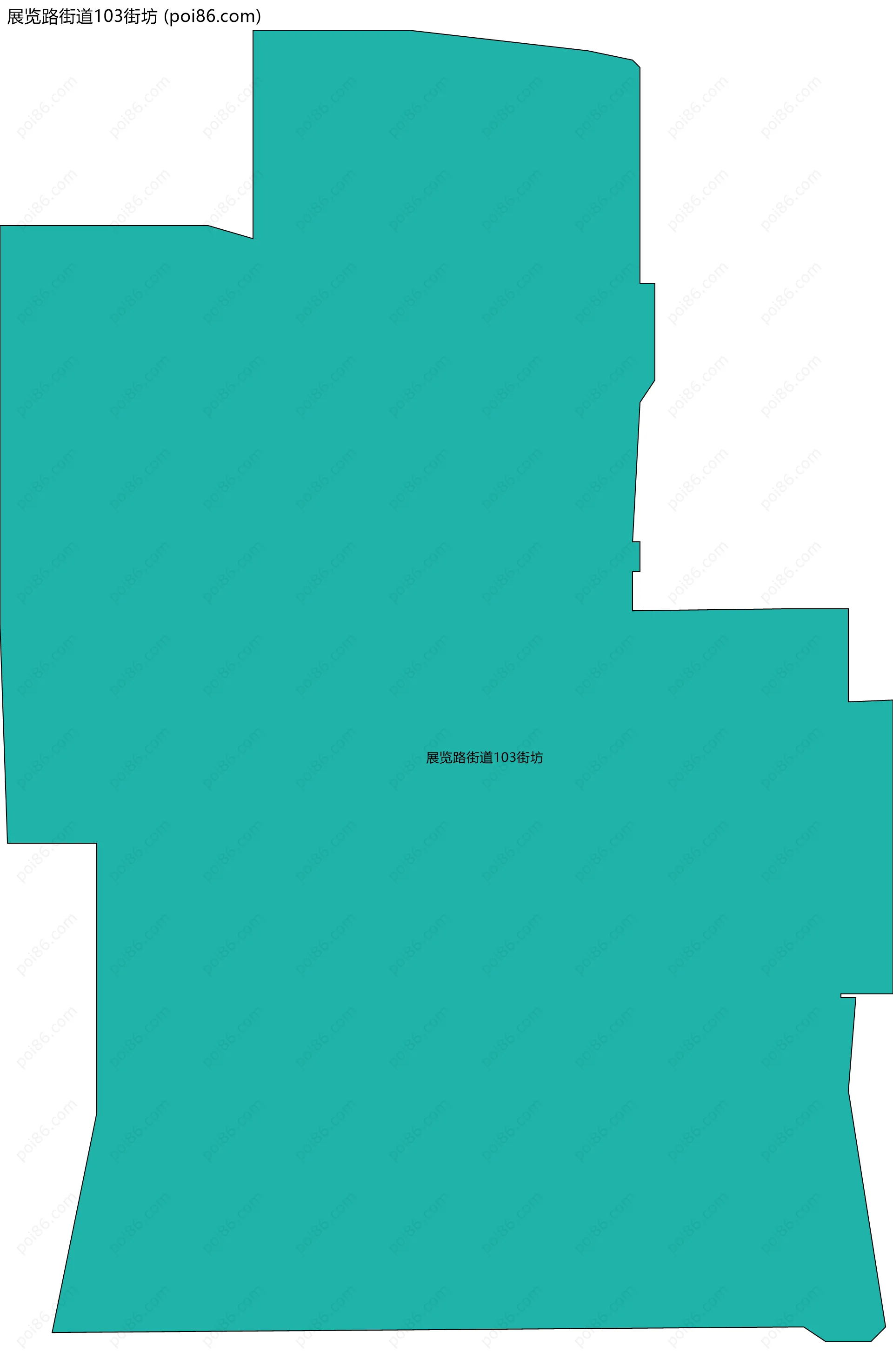 展览路街道103街坊边界地图