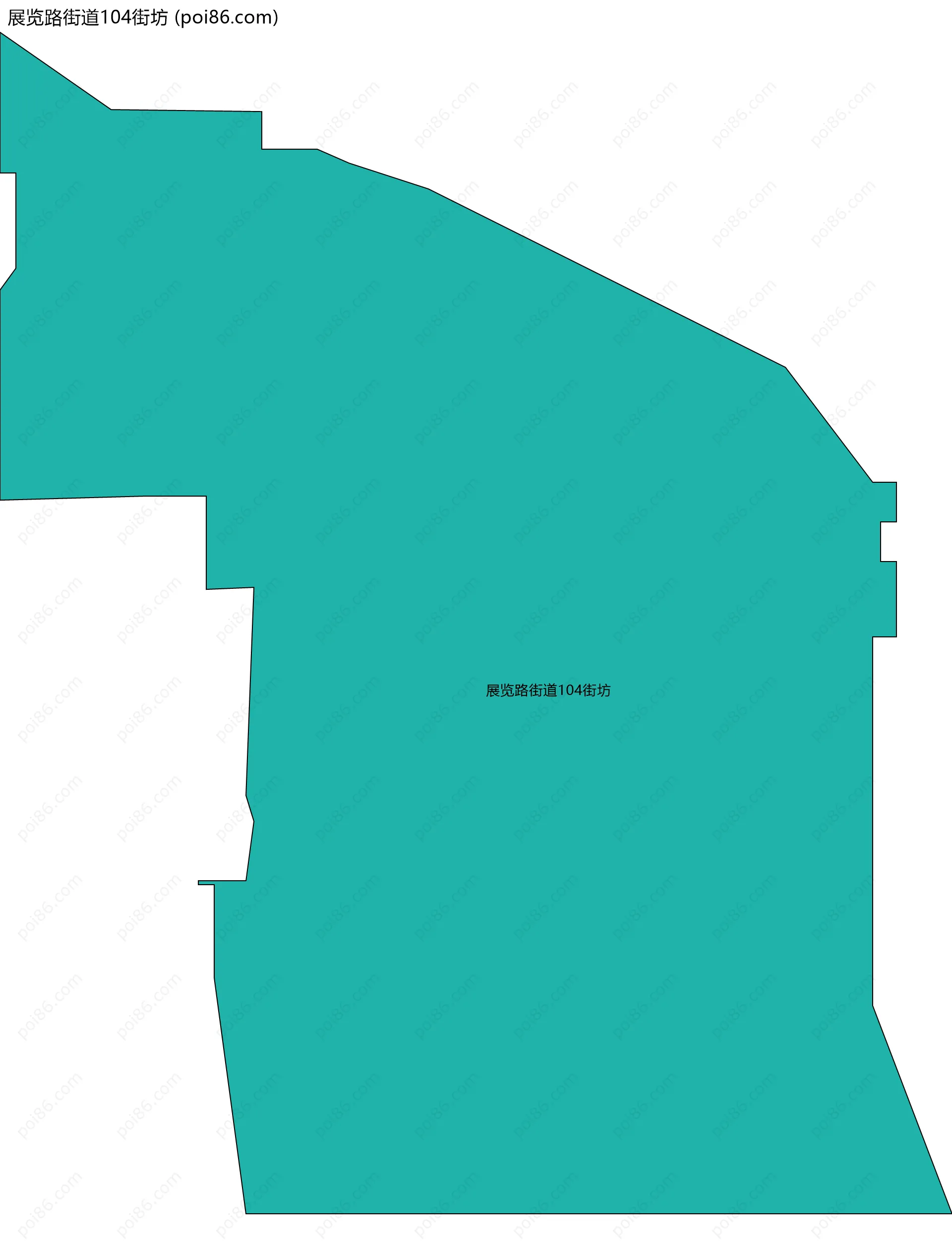 展览路街道104街坊边界地图