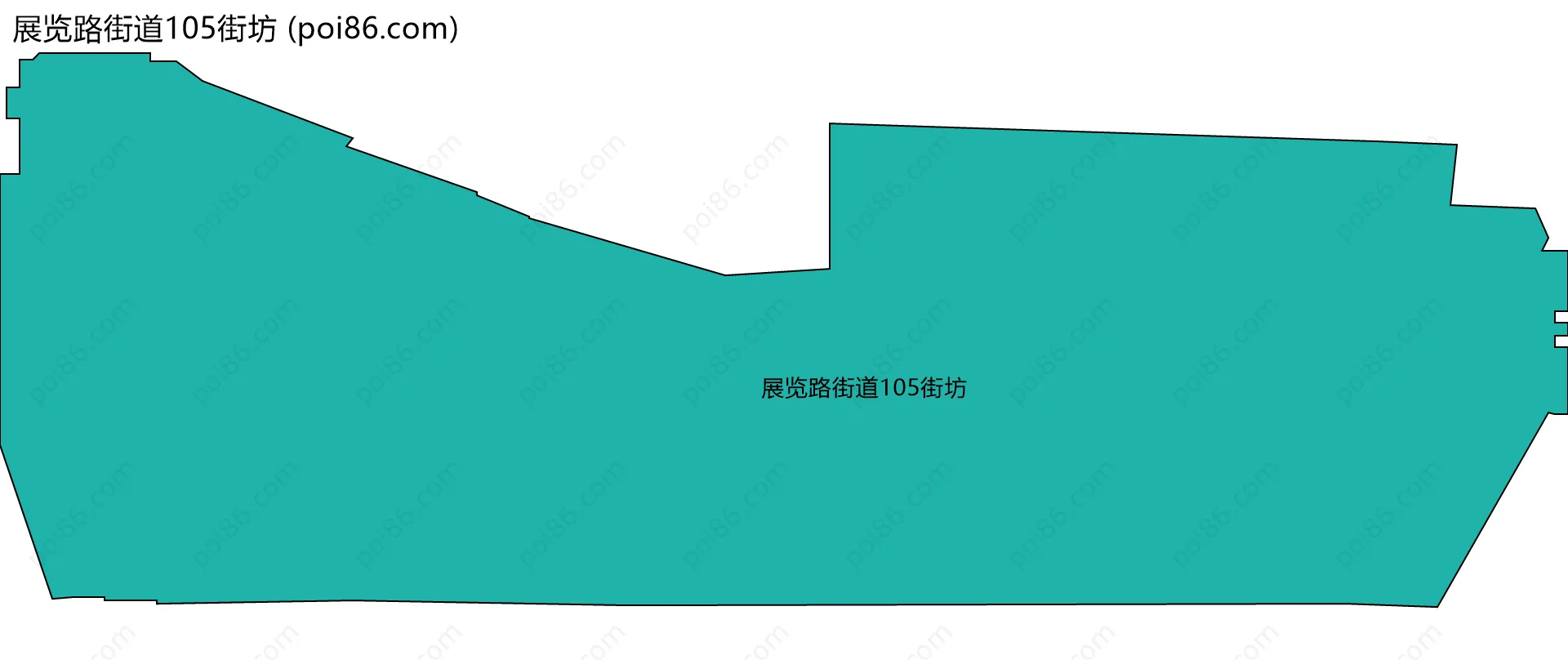 展览路街道105街坊边界地图