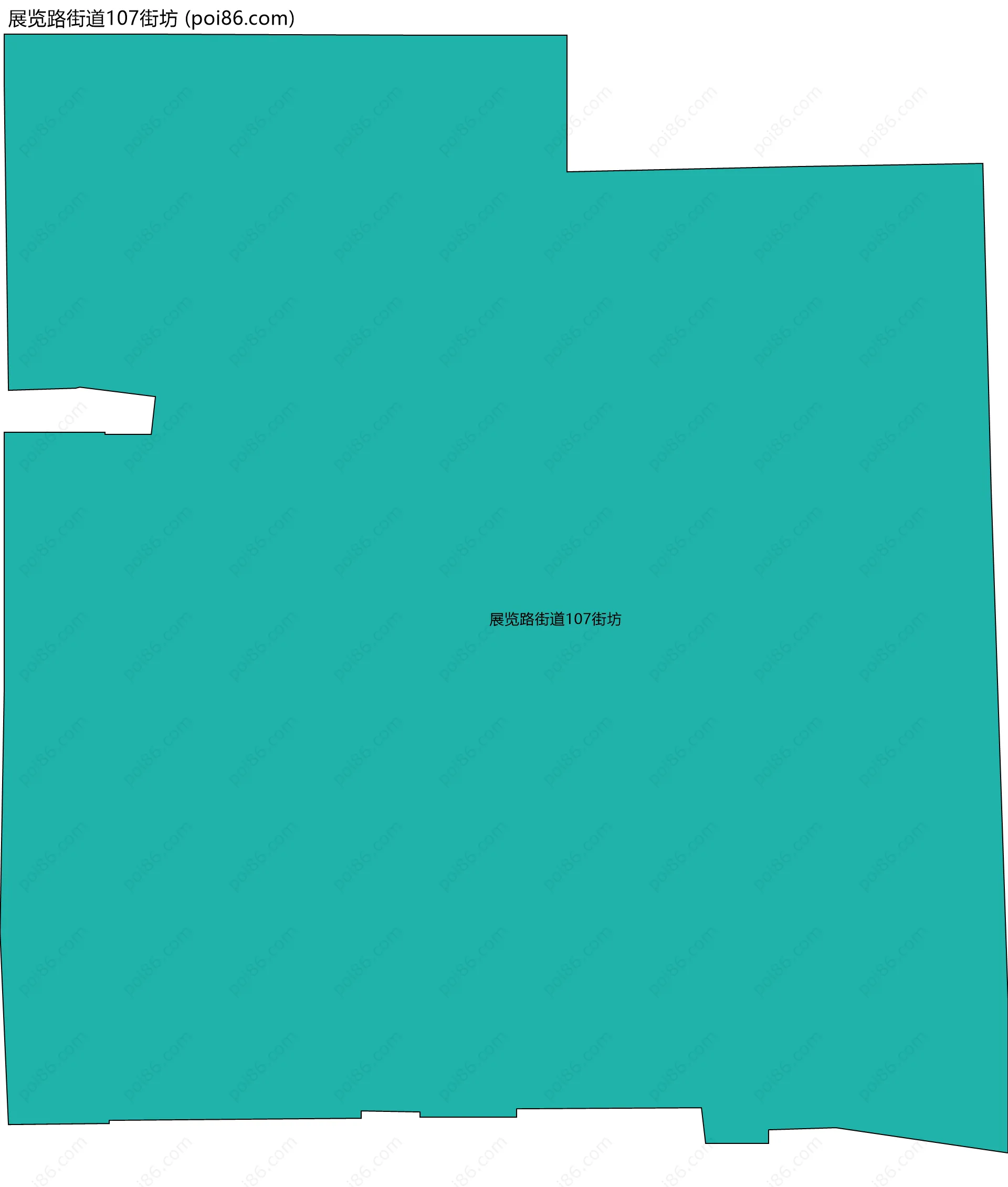 展览路街道107街坊边界地图