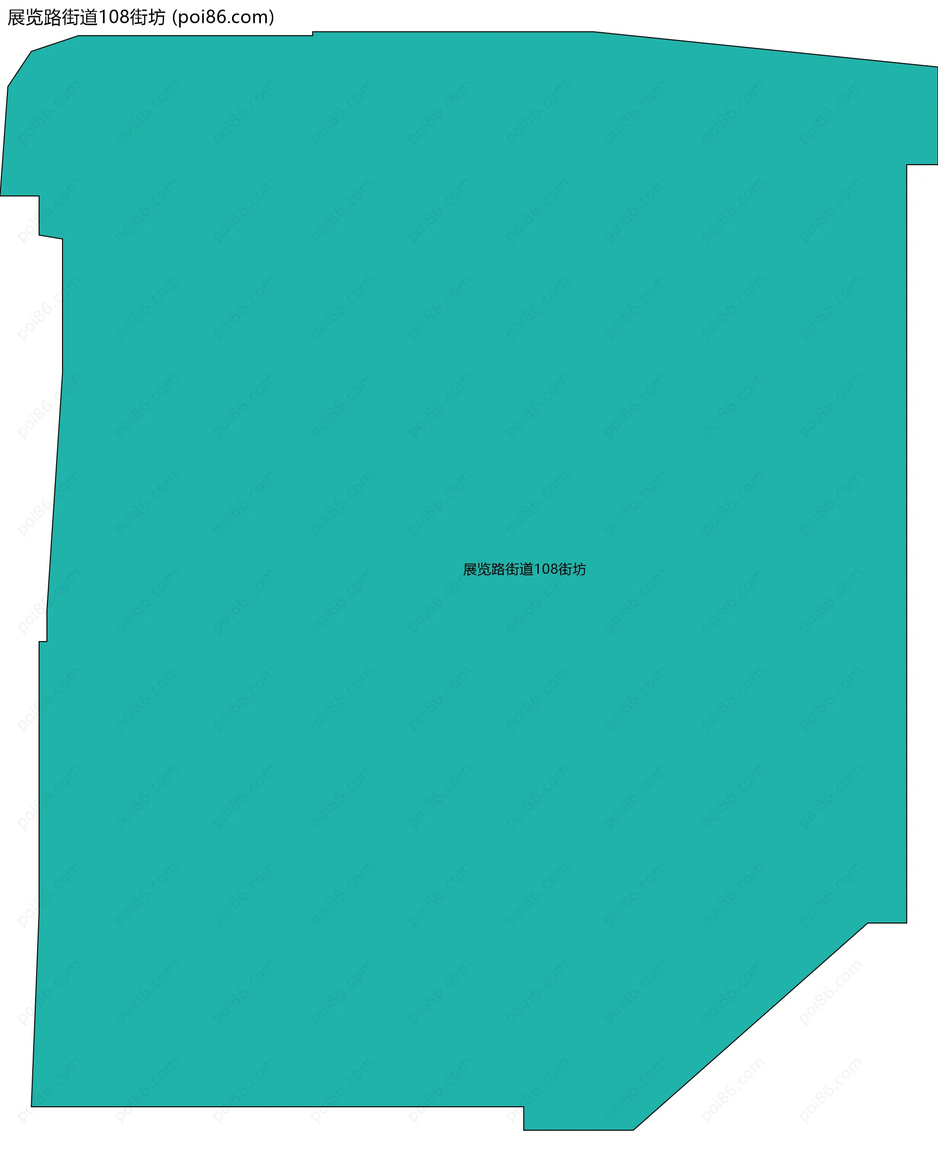 展览路街道108街坊边界地图