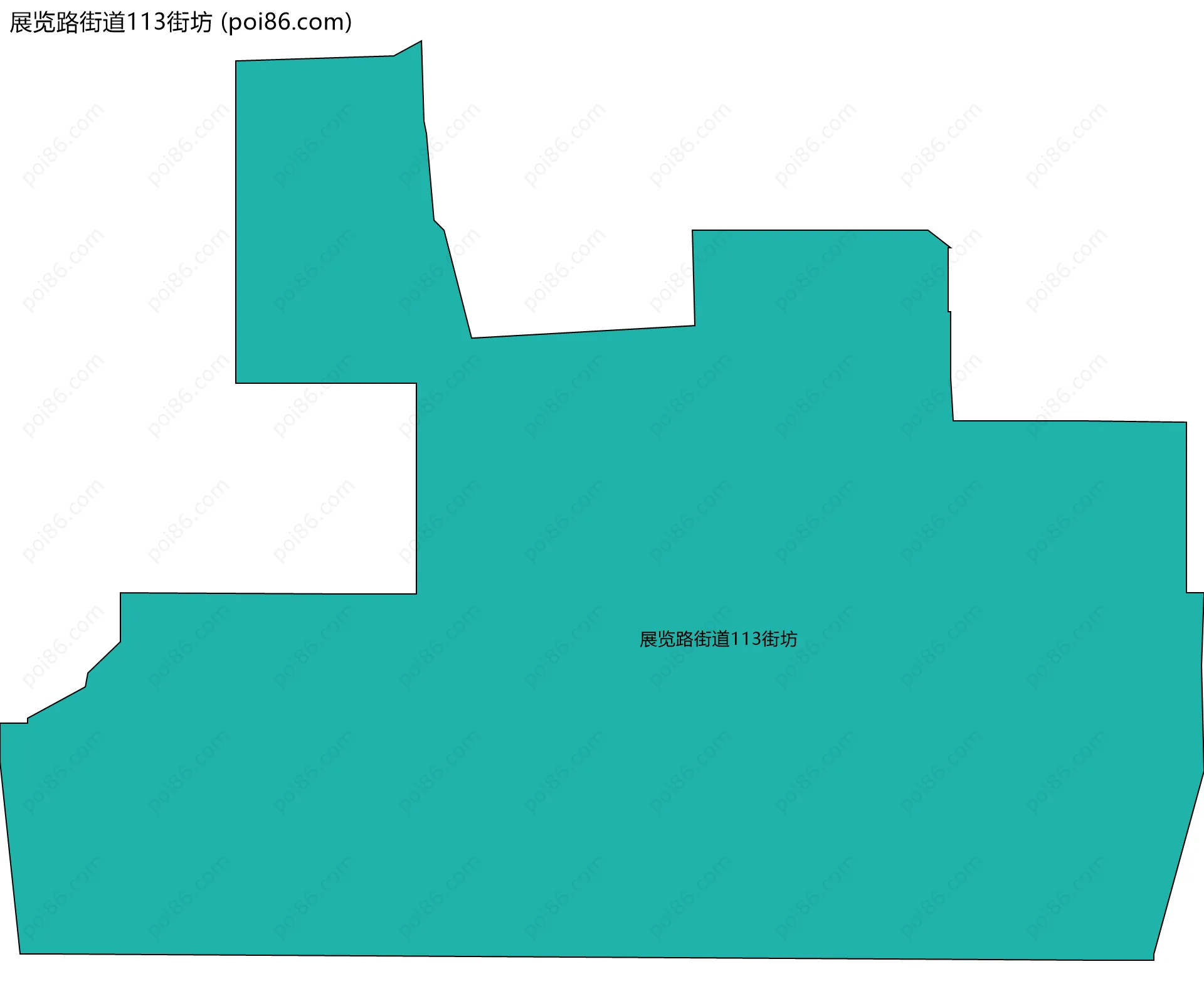 展览路街道113街坊边界地图