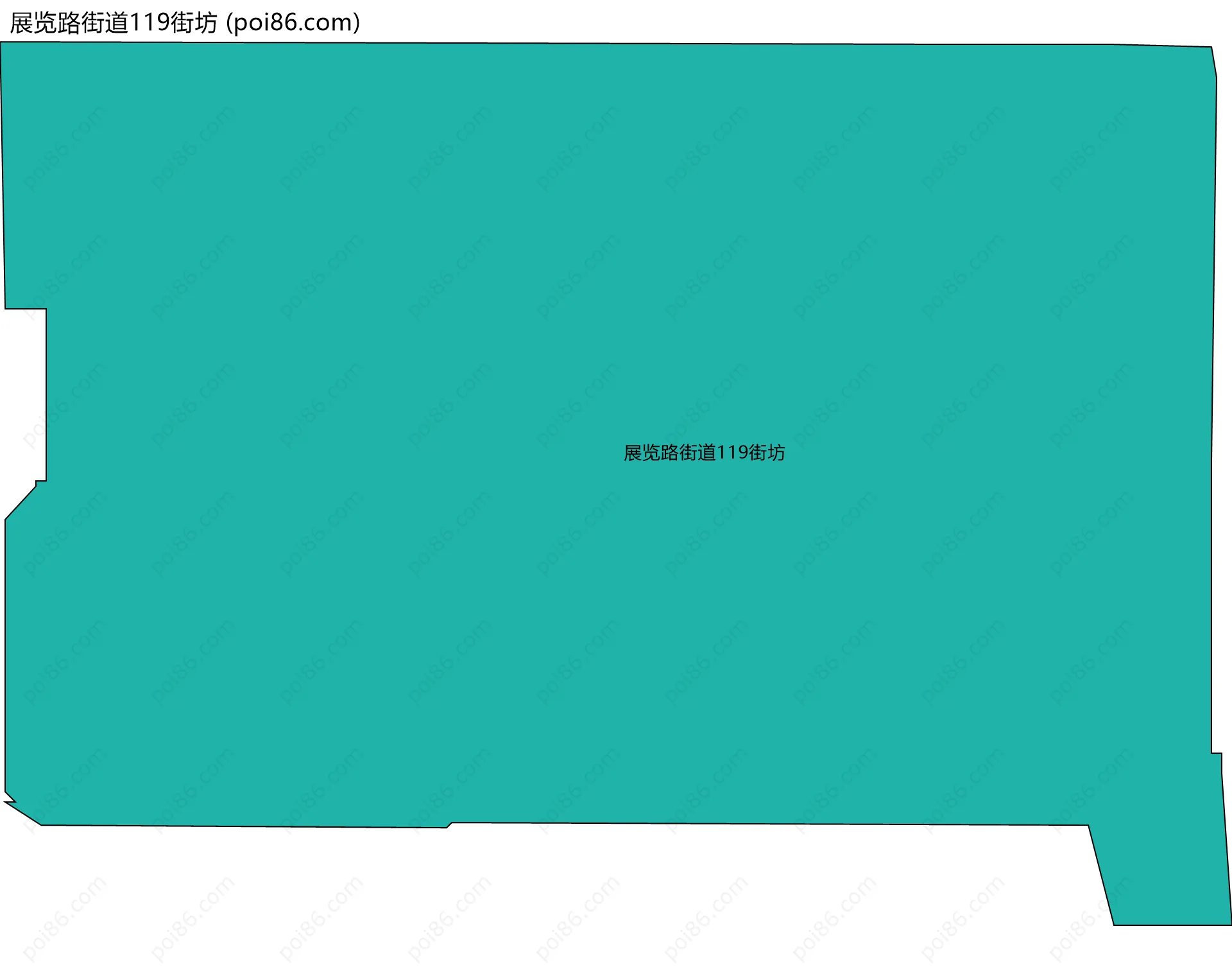 展览路街道119街坊边界地图