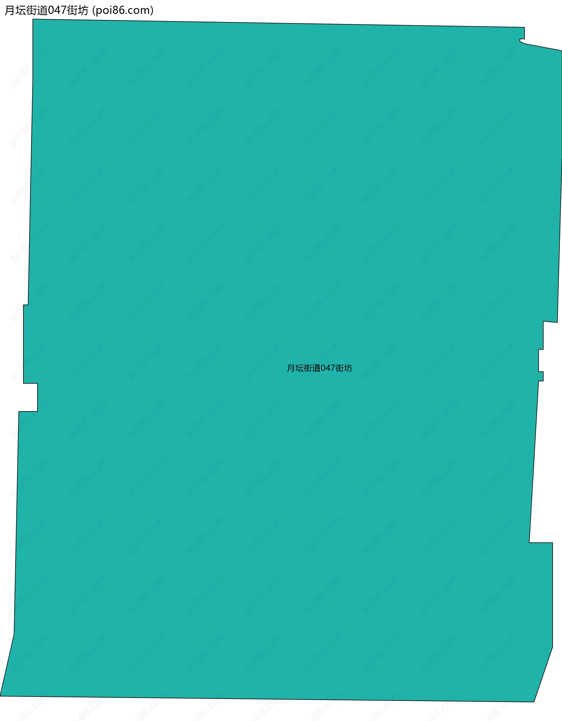 月坛街道047街坊边界地图