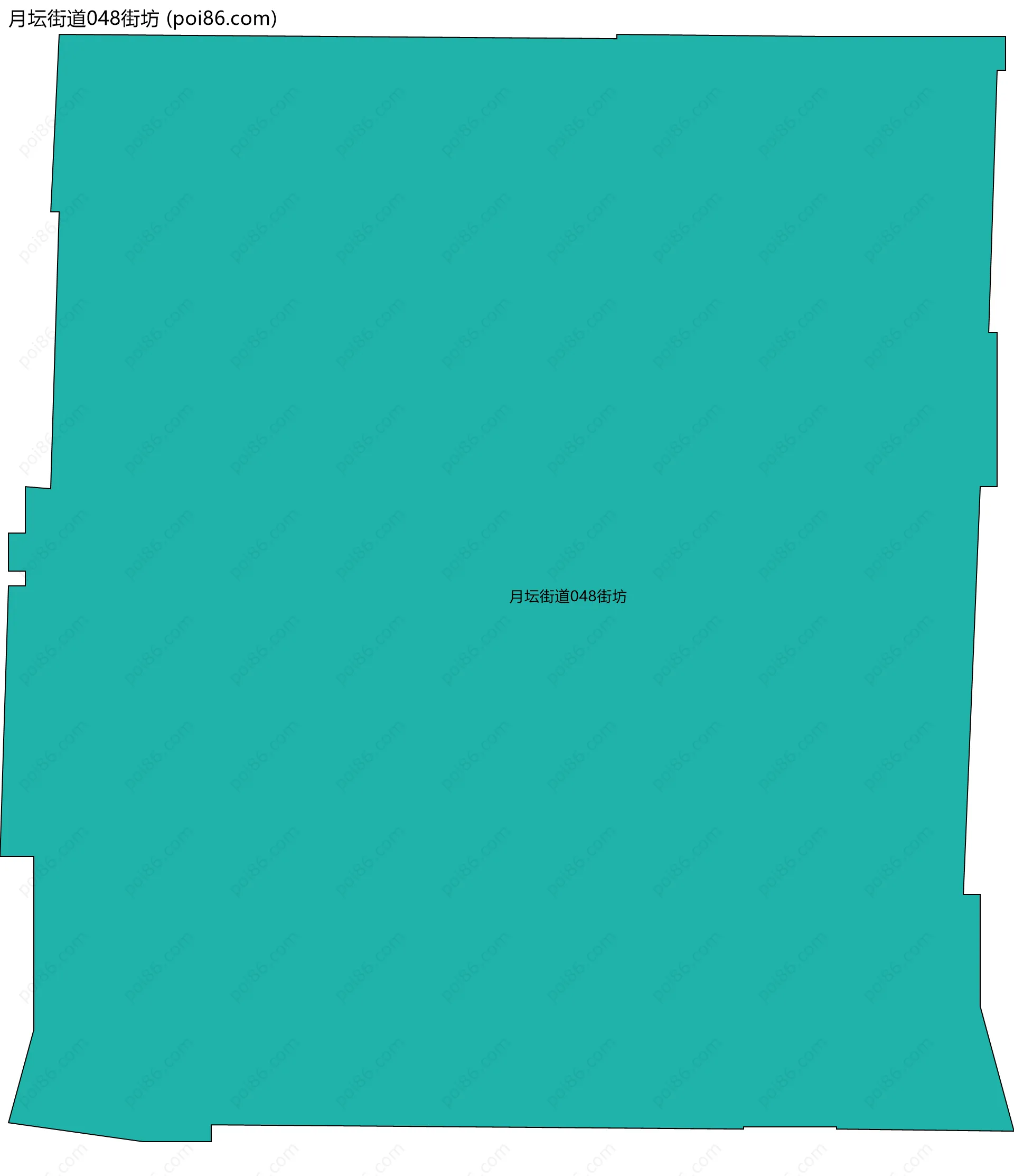月坛街道048街坊边界地图