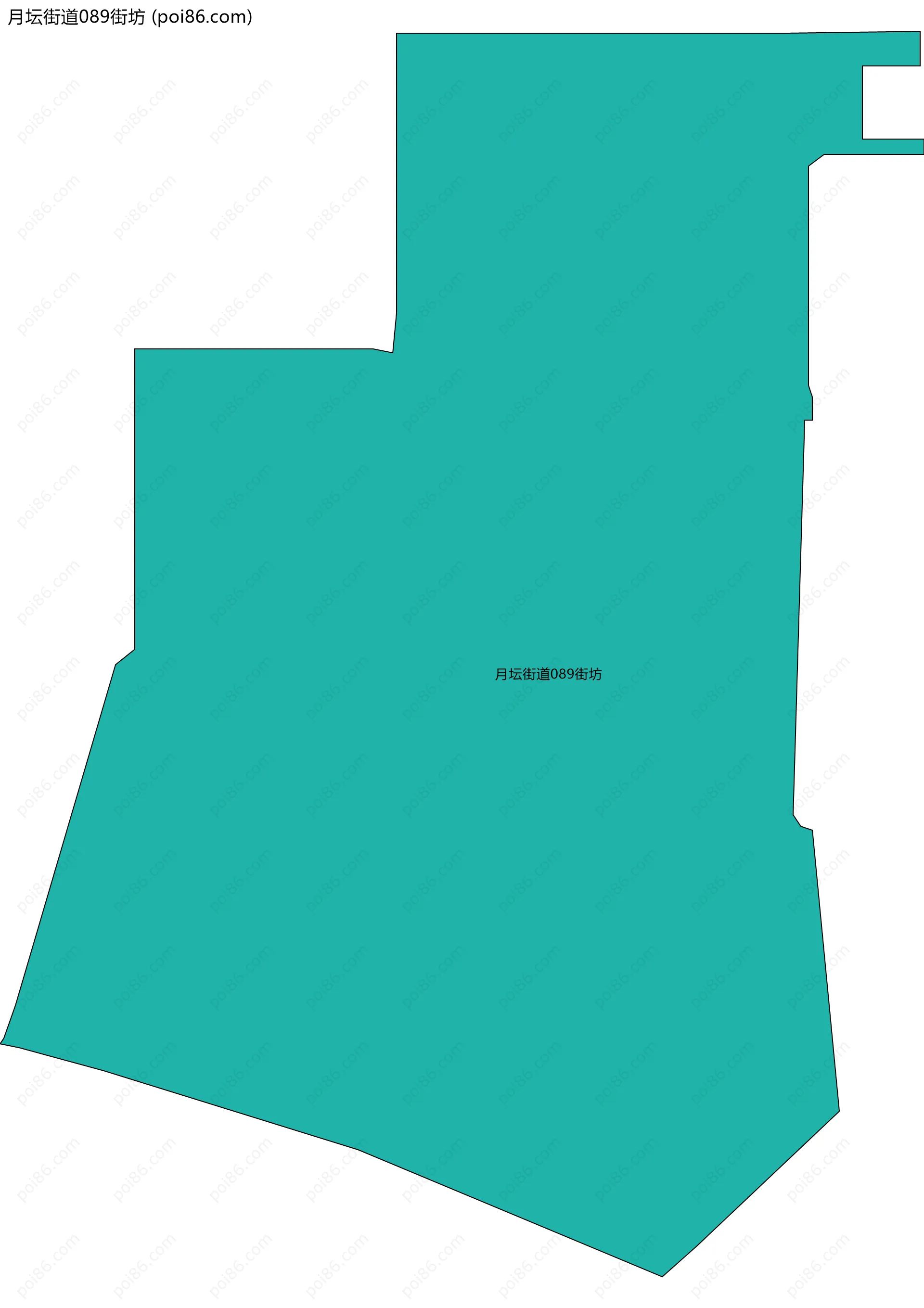 月坛街道089街坊边界地图