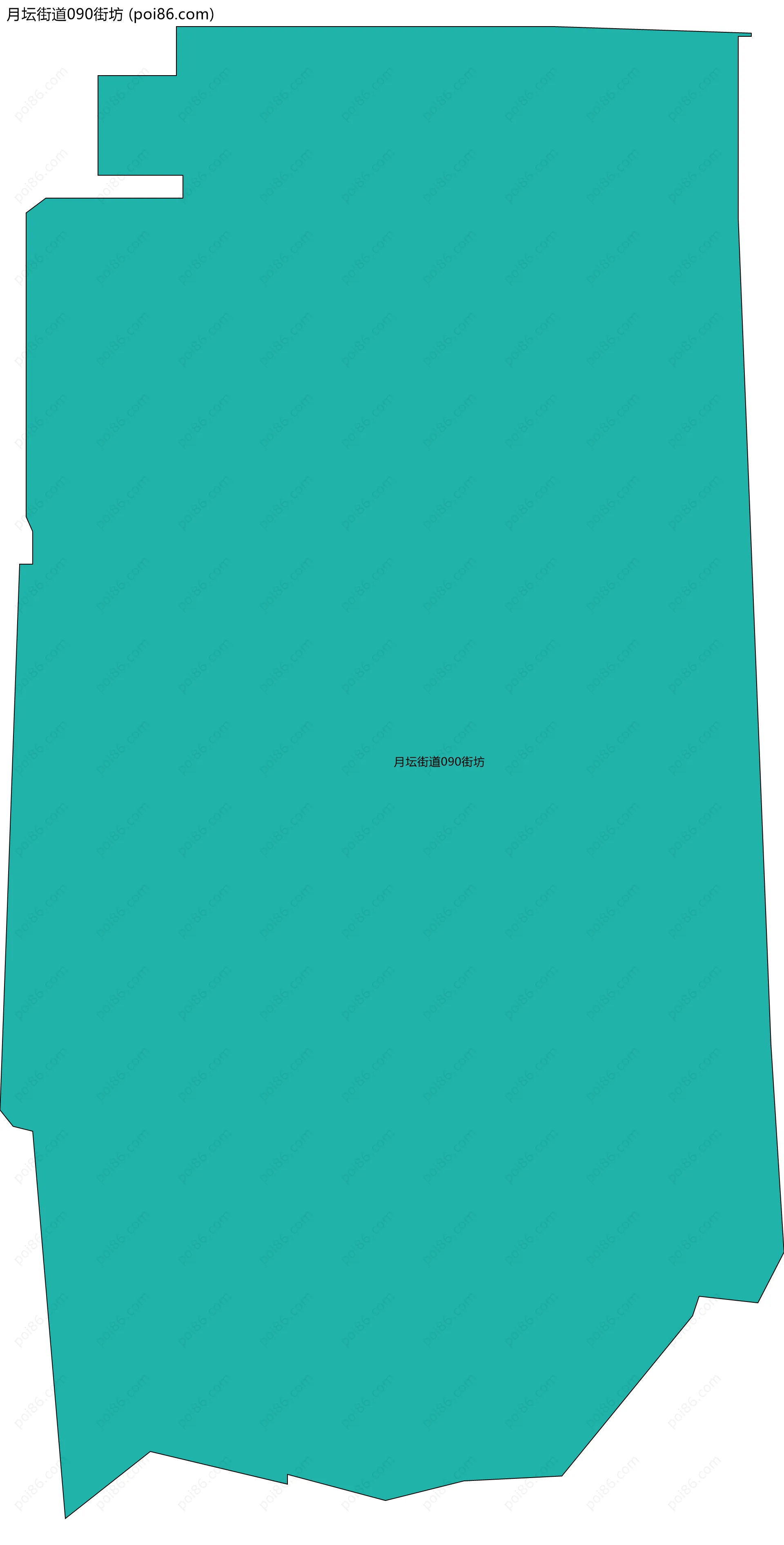 月坛街道090街坊边界地图