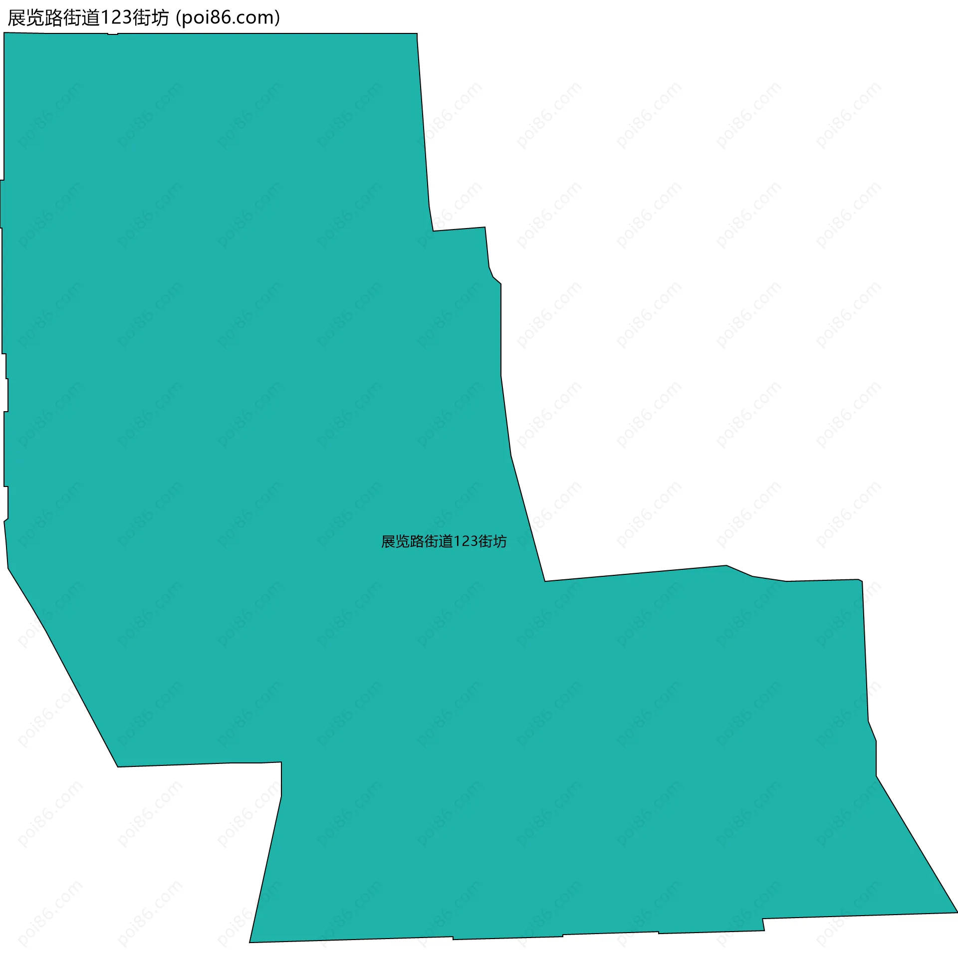 展览路街道123街坊边界地图