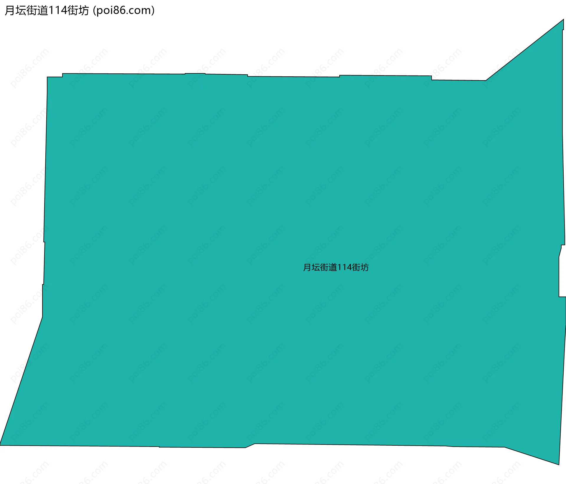 月坛街道114街坊边界地图