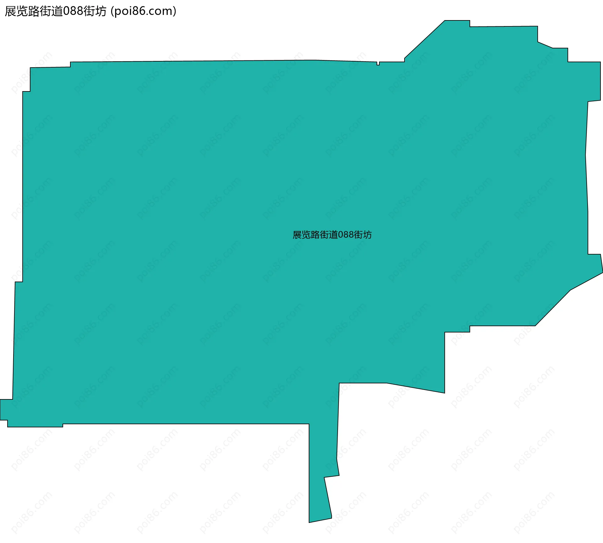 展览路街道088街坊边界地图