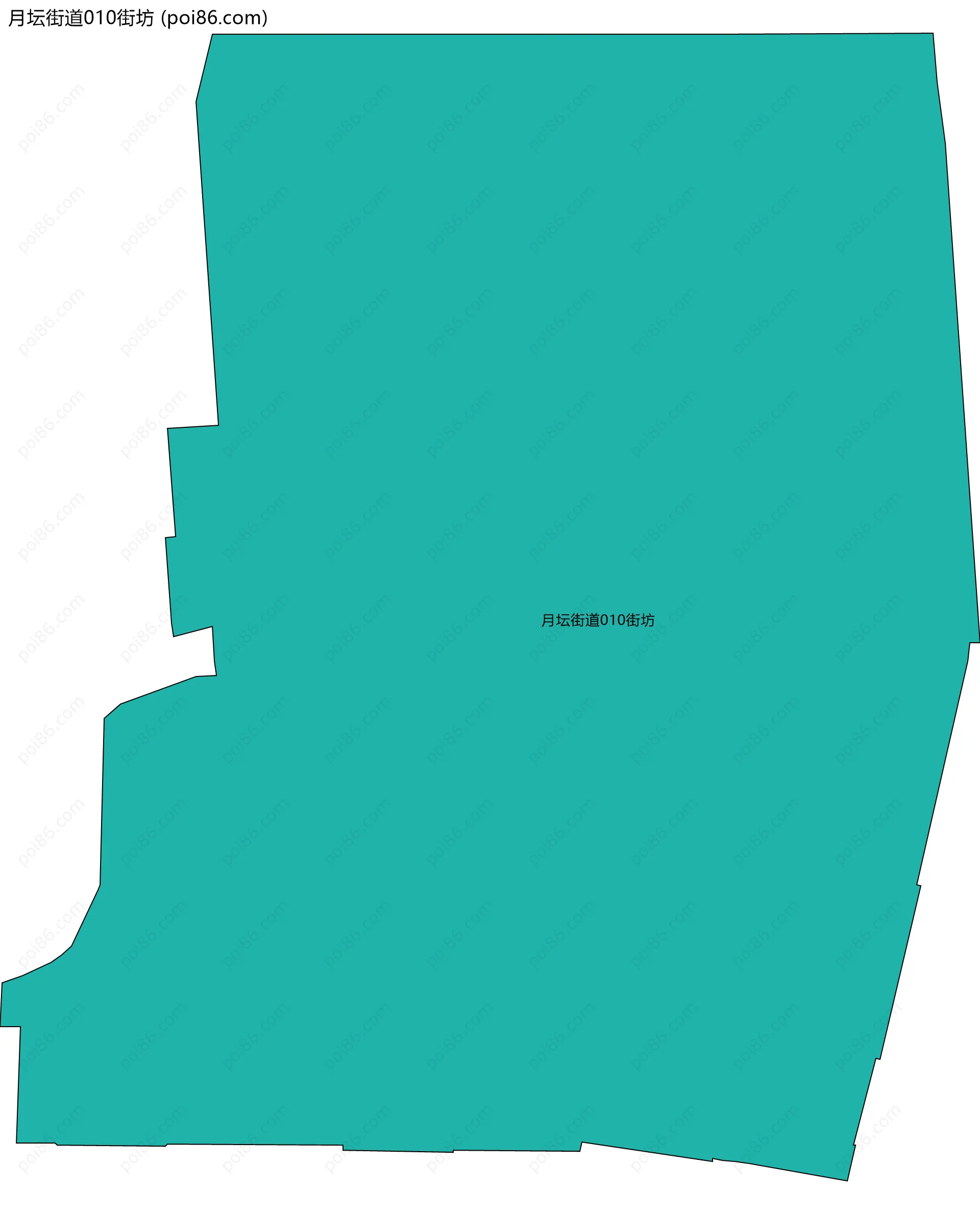 月坛街道010街坊边界地图
