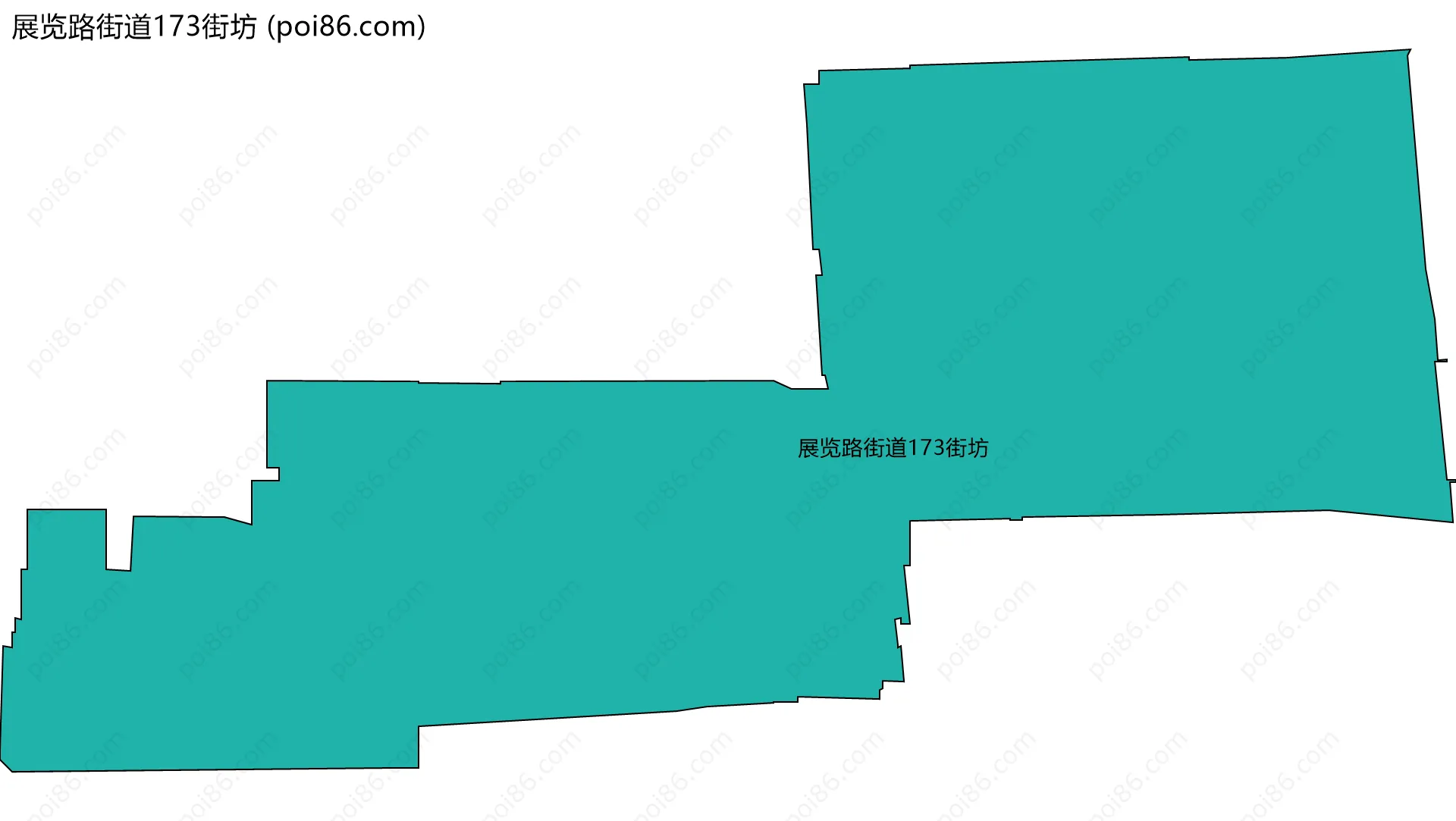 展览路街道173街坊边界地图