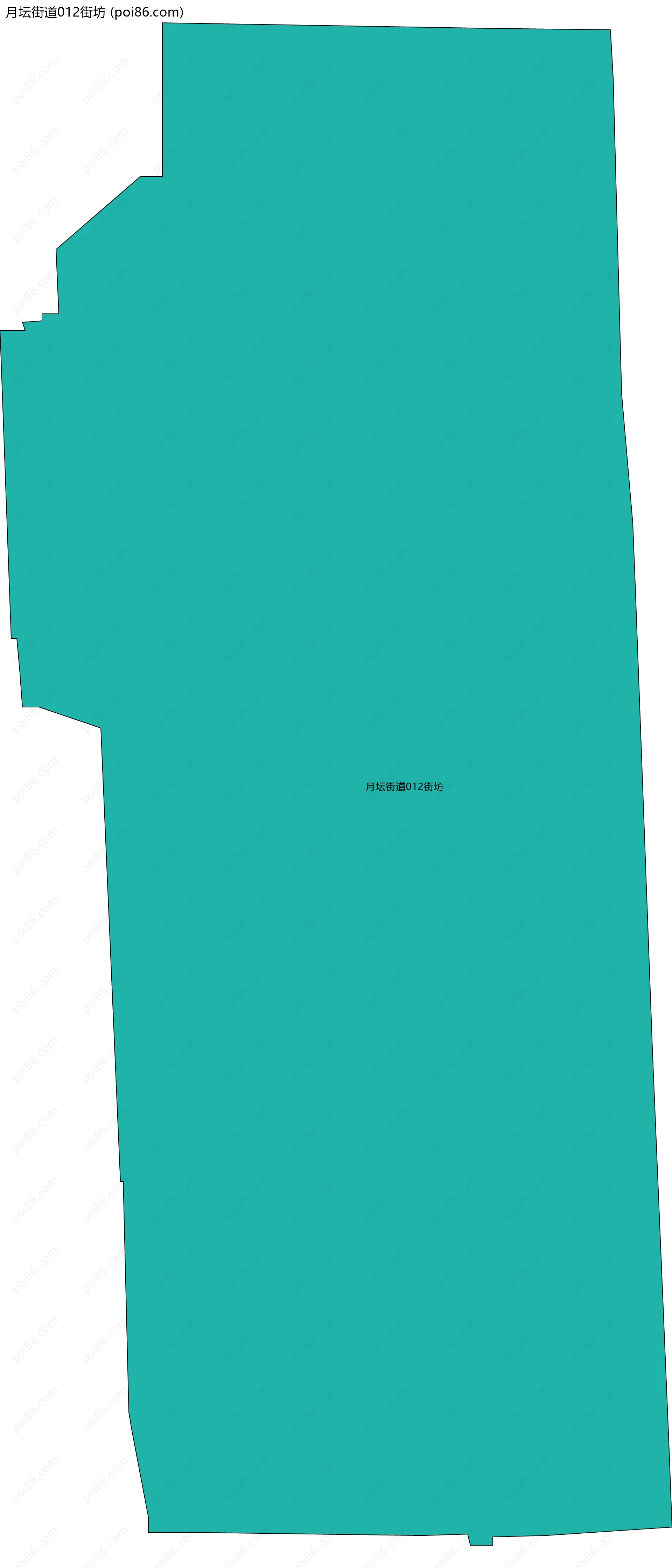 月坛街道012街坊边界地图