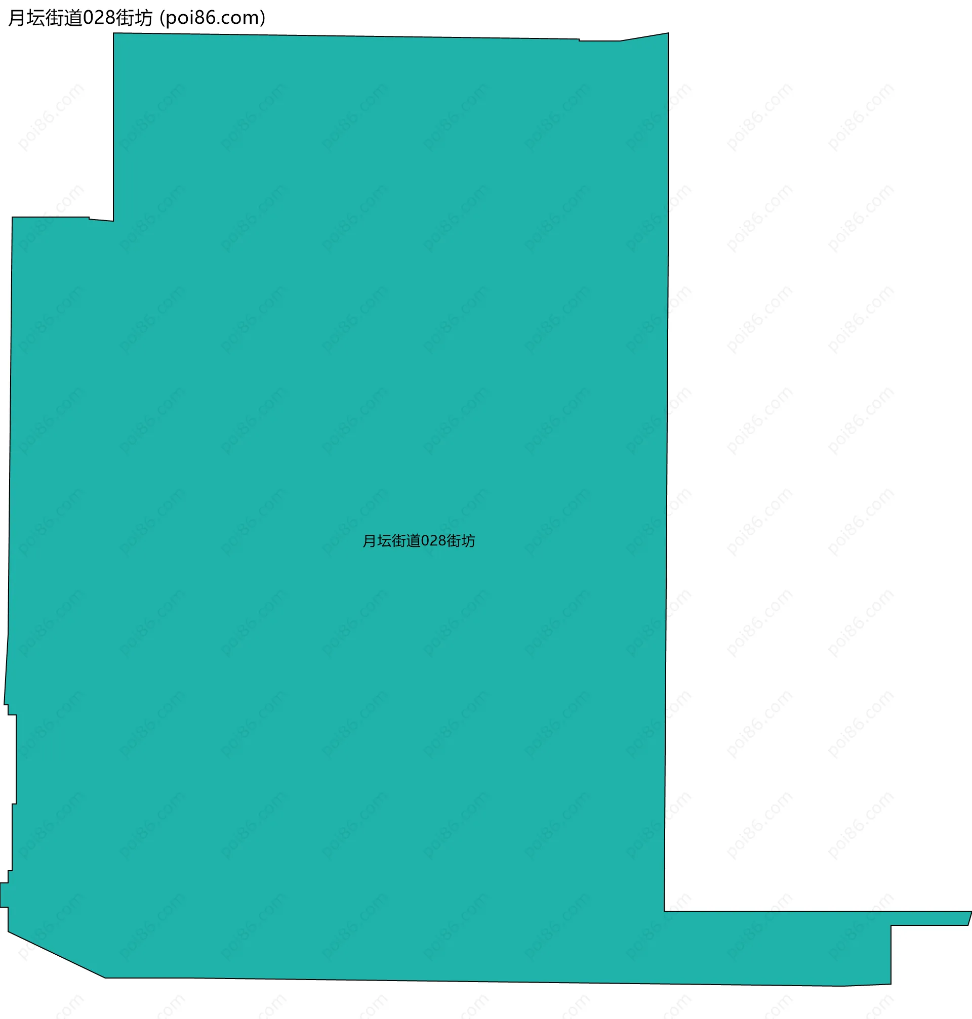 月坛街道028街坊边界地图