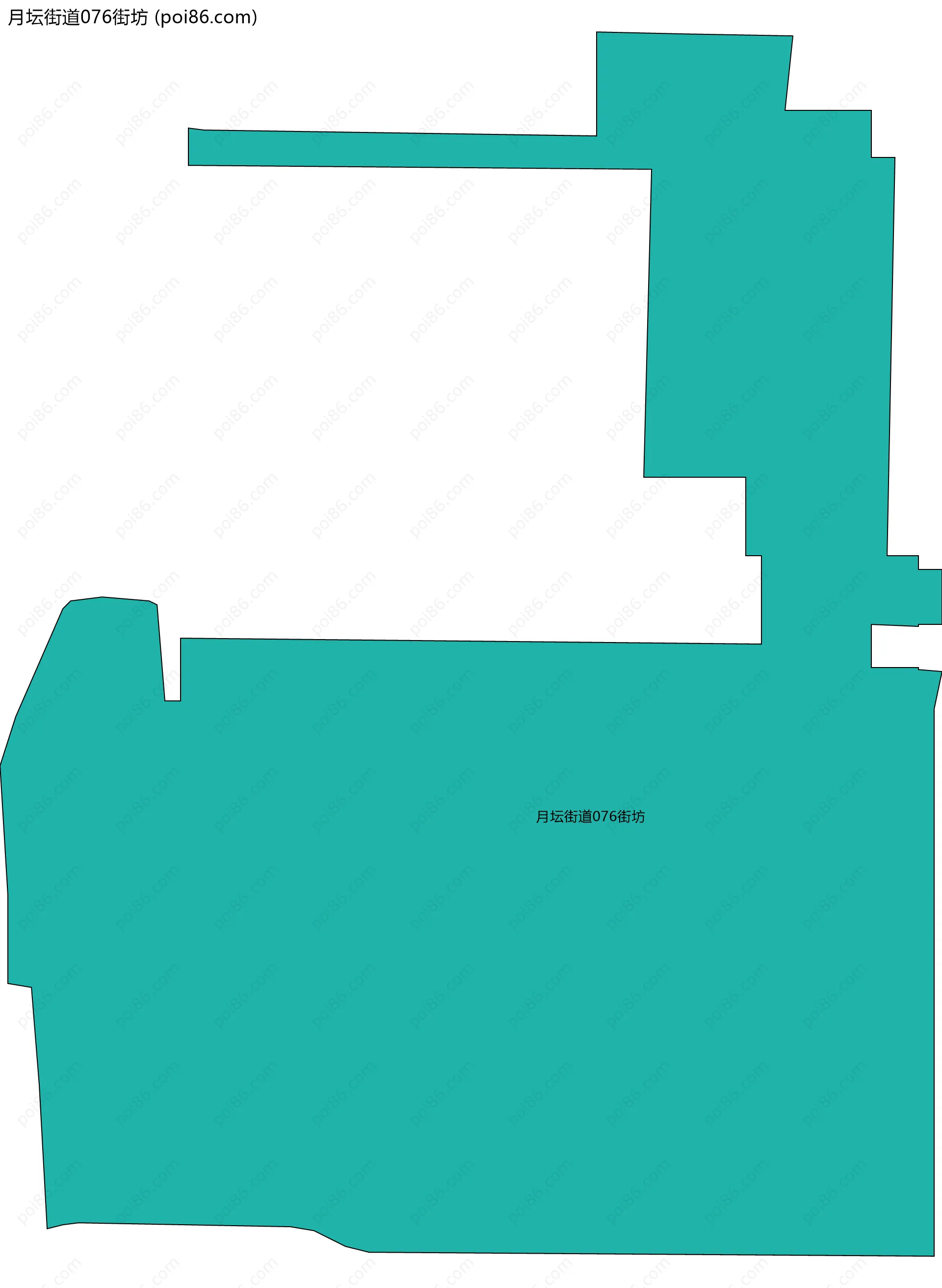 月坛街道076街坊边界地图