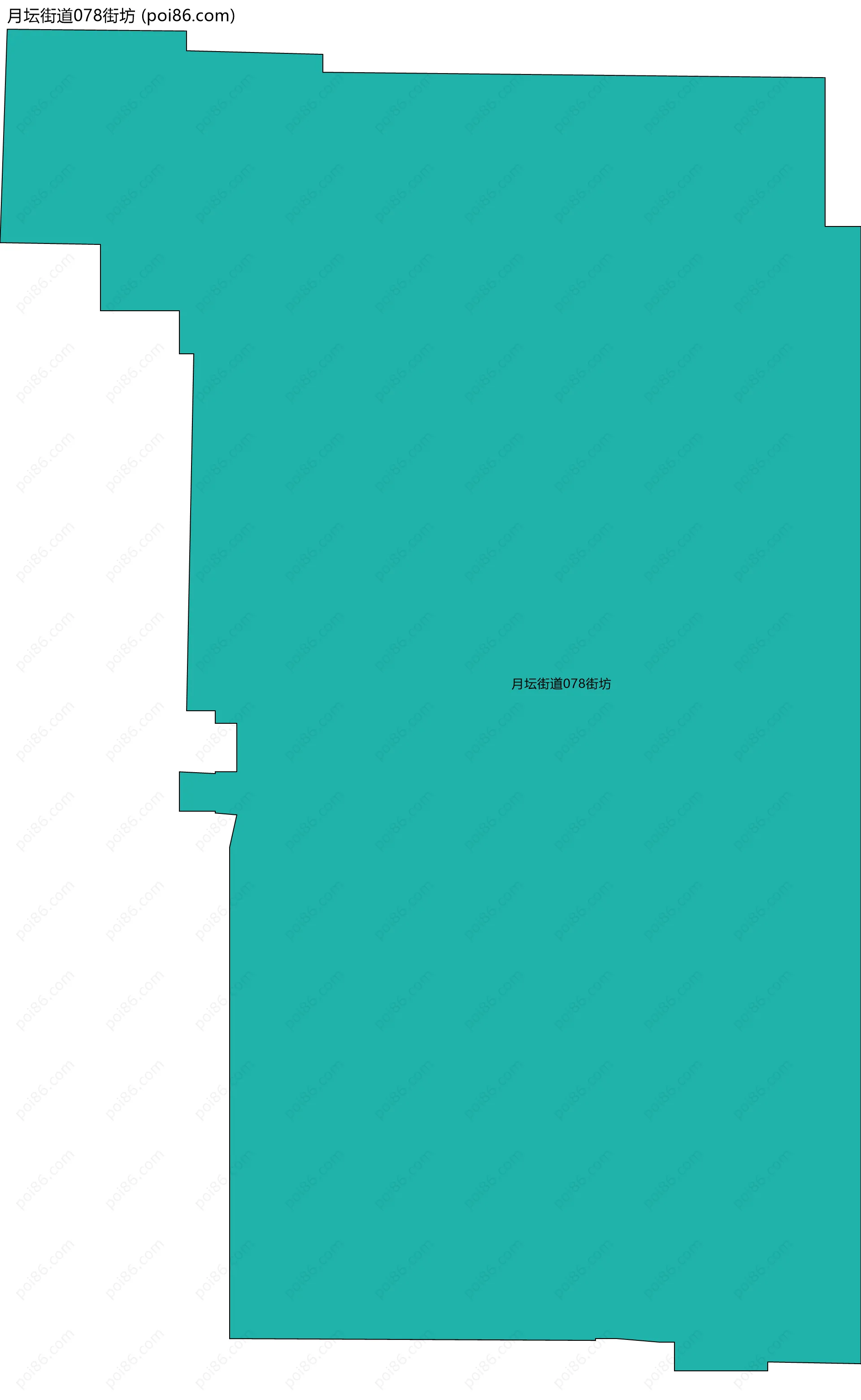 月坛街道078街坊边界地图