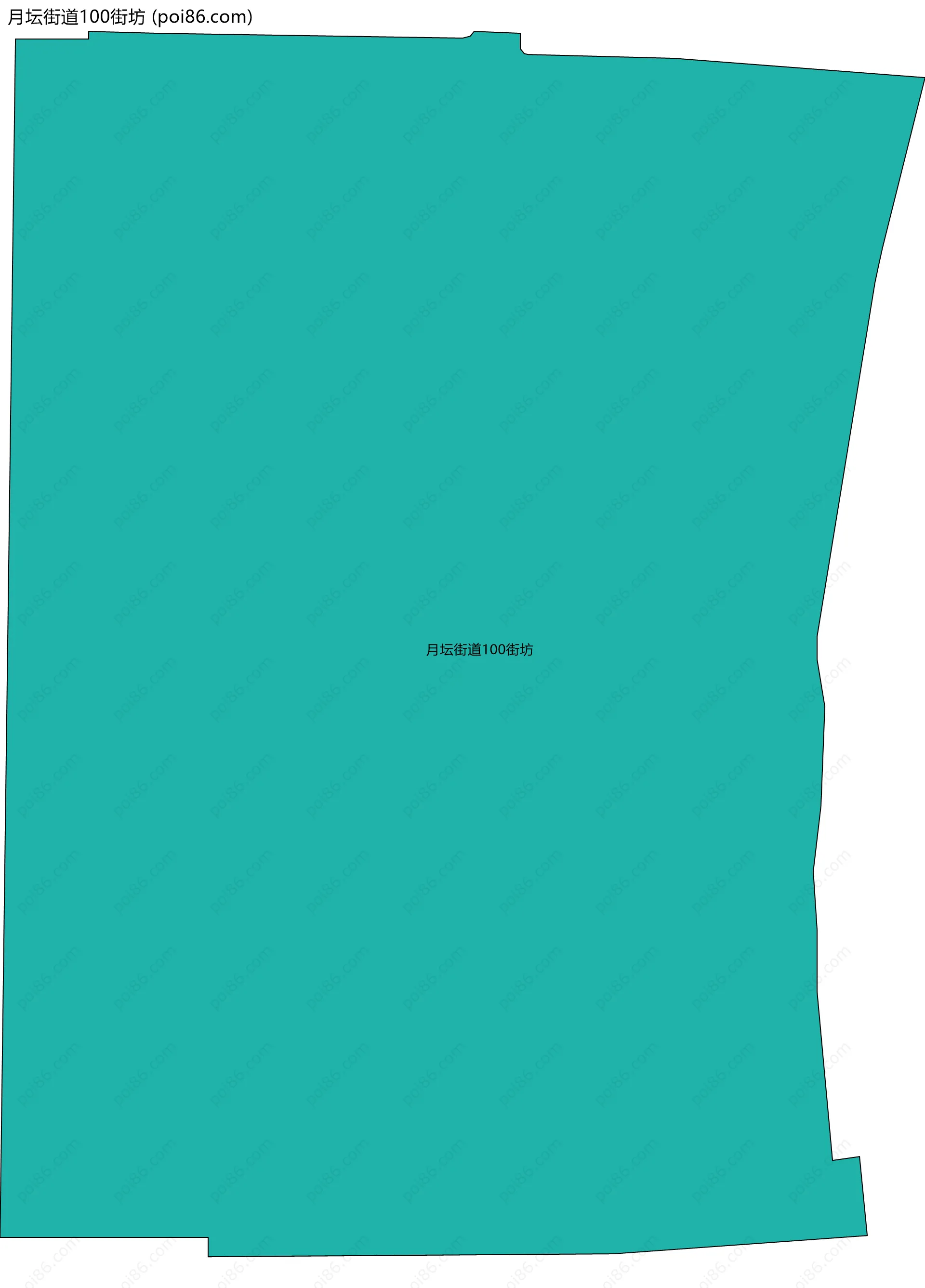 月坛街道100街坊边界地图