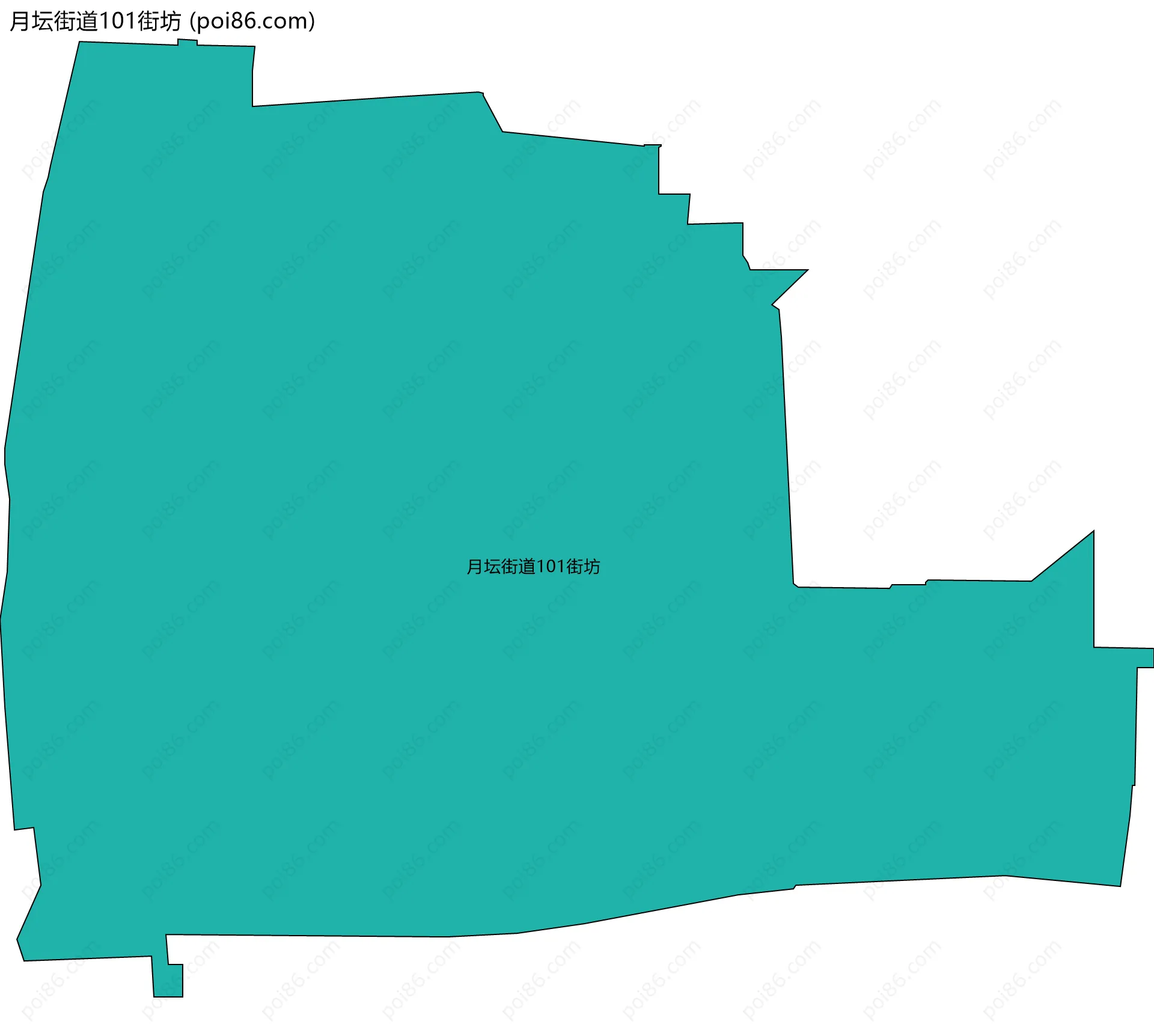 月坛街道101街坊边界地图