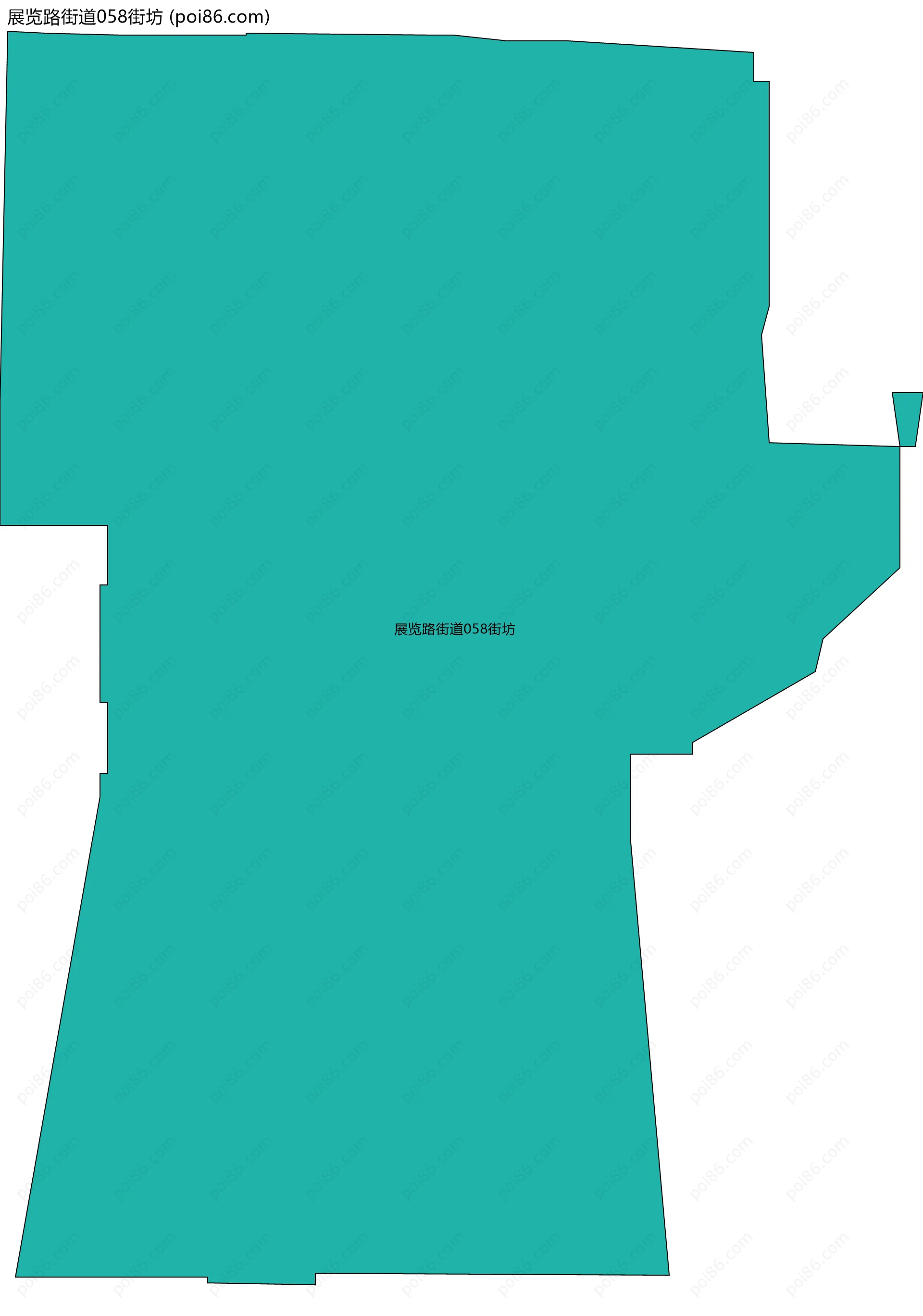 展览路街道058街坊边界地图