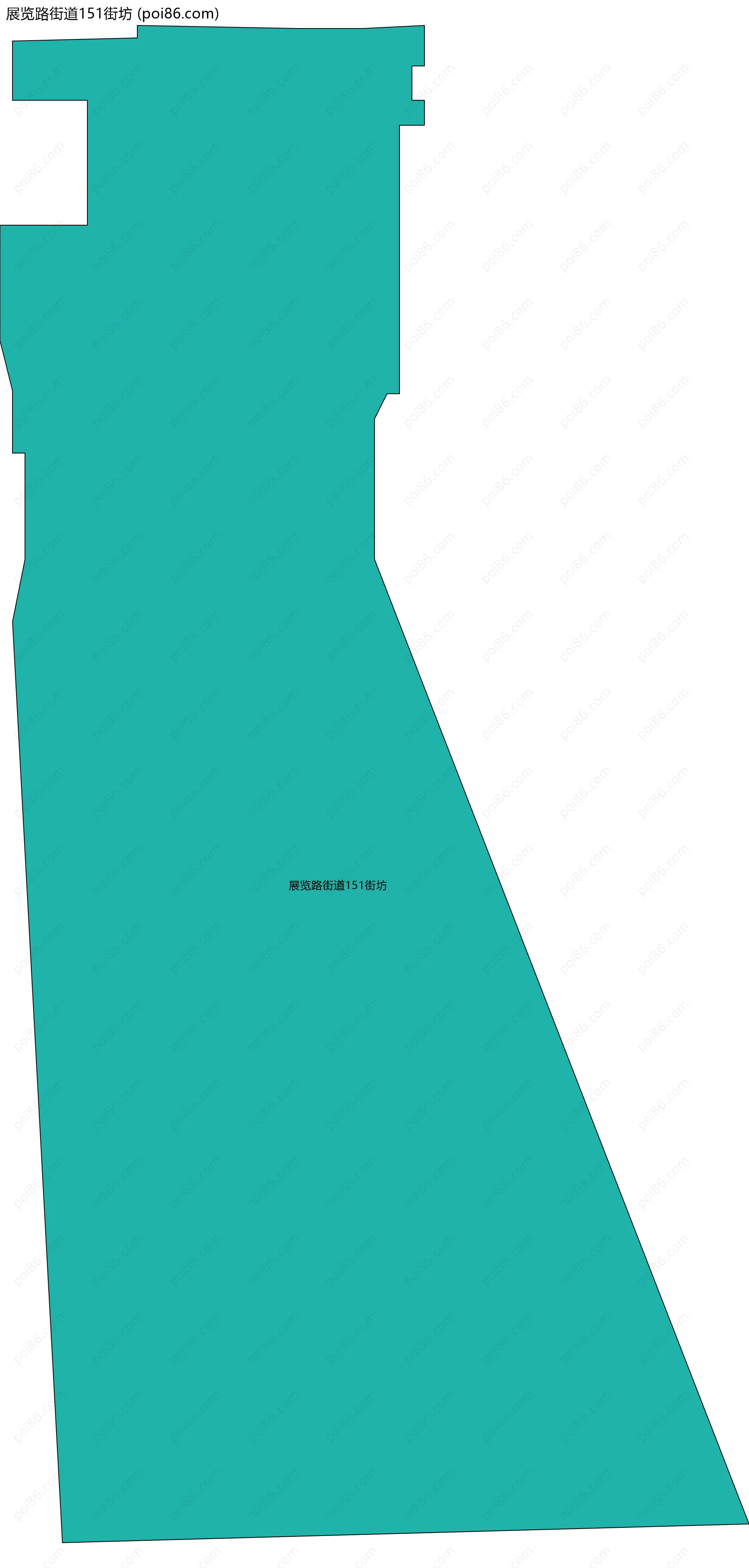 展览路街道151街坊边界地图
