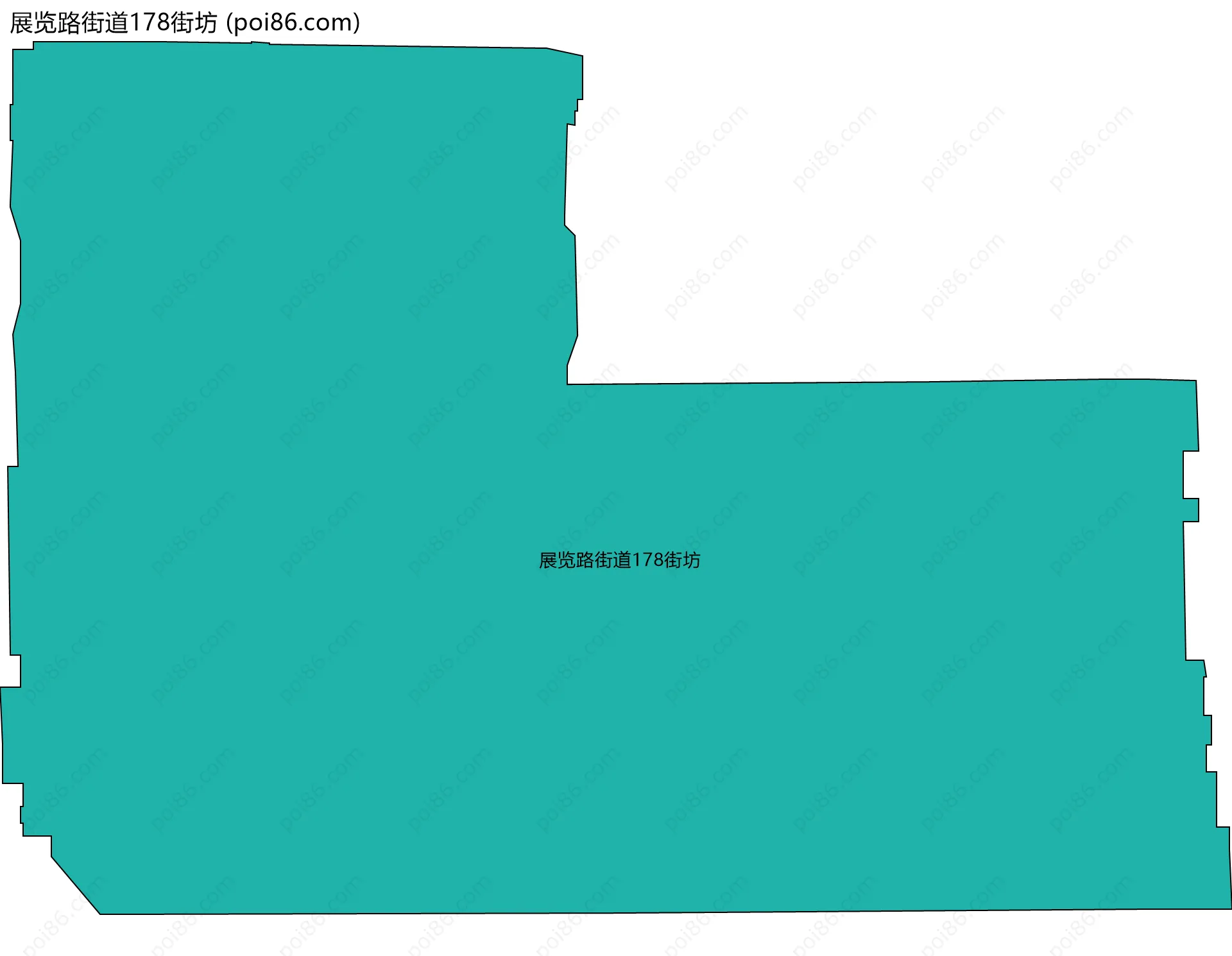 展览路街道178街坊边界地图