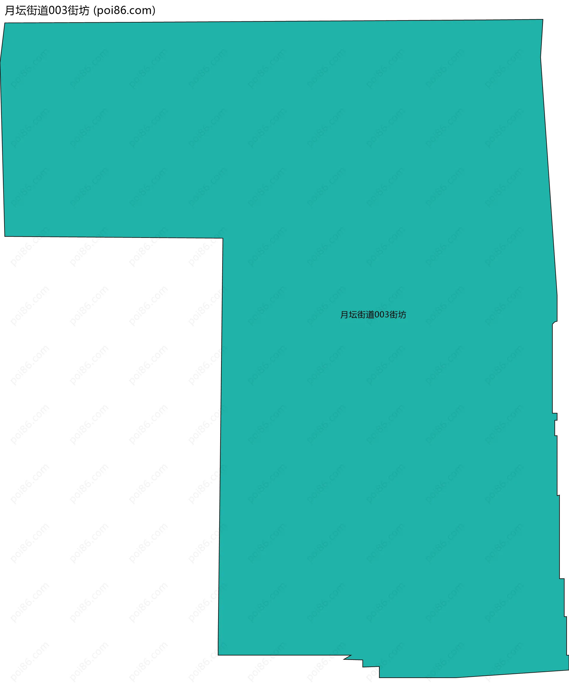 月坛街道003街坊边界地图