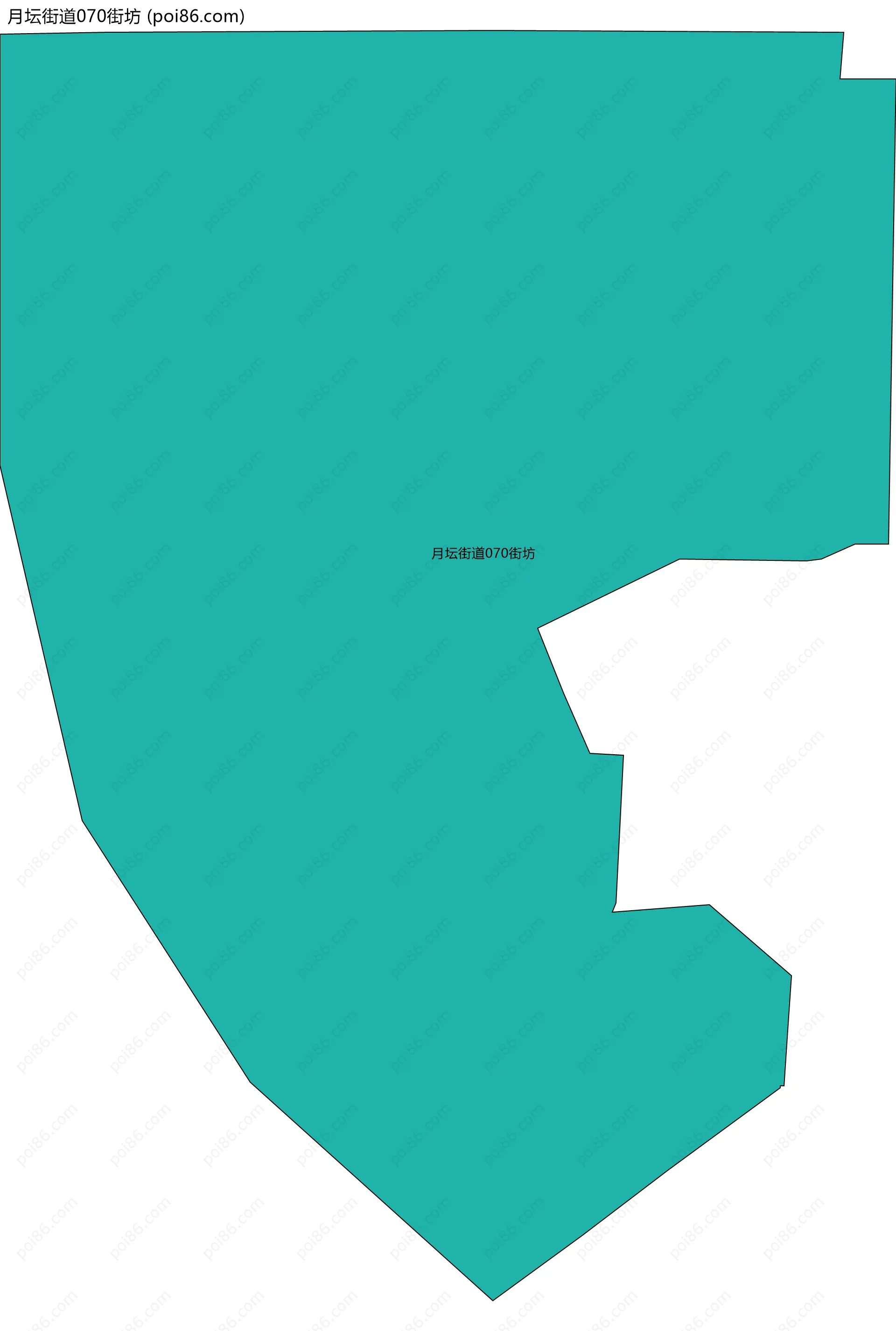 月坛街道070街坊边界地图