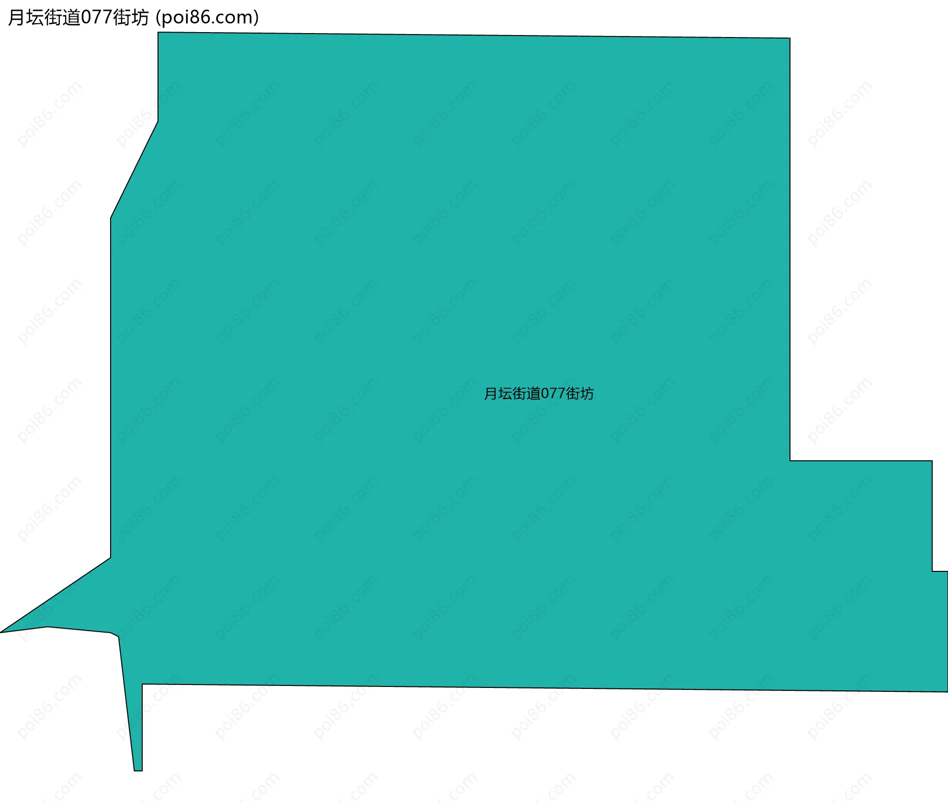 月坛街道077街坊边界地图