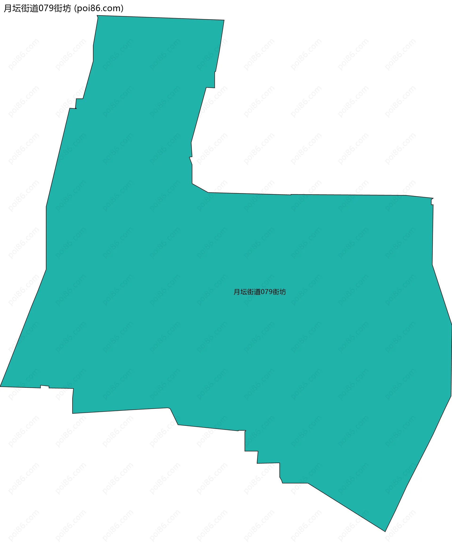 月坛街道079街坊边界地图