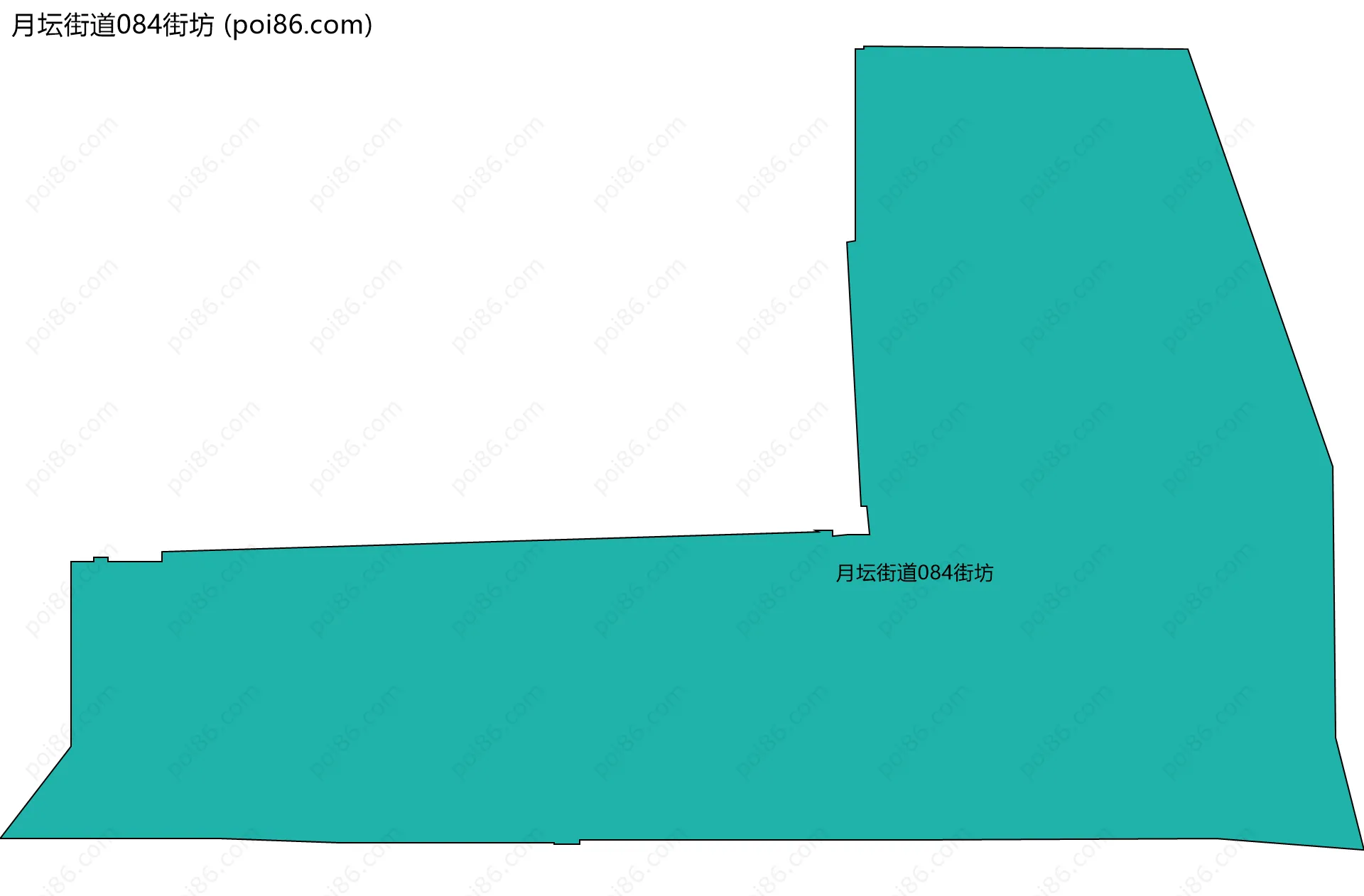 月坛街道084街坊边界地图
