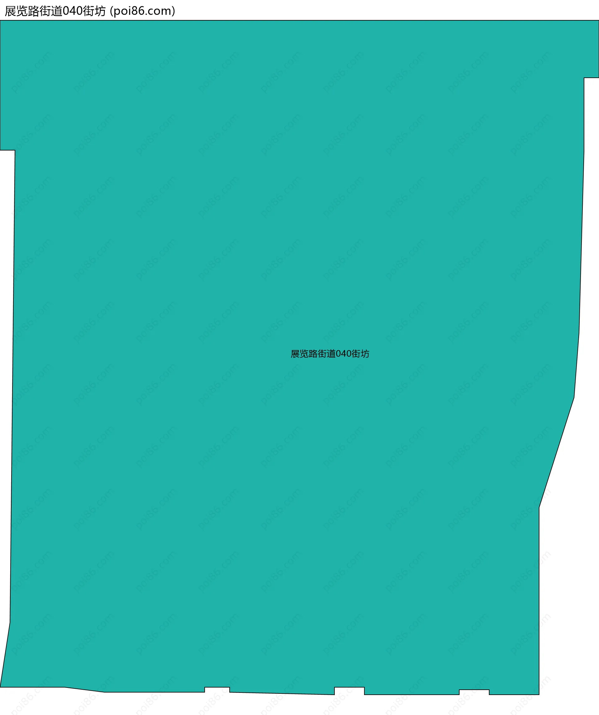 展览路街道040街坊边界地图