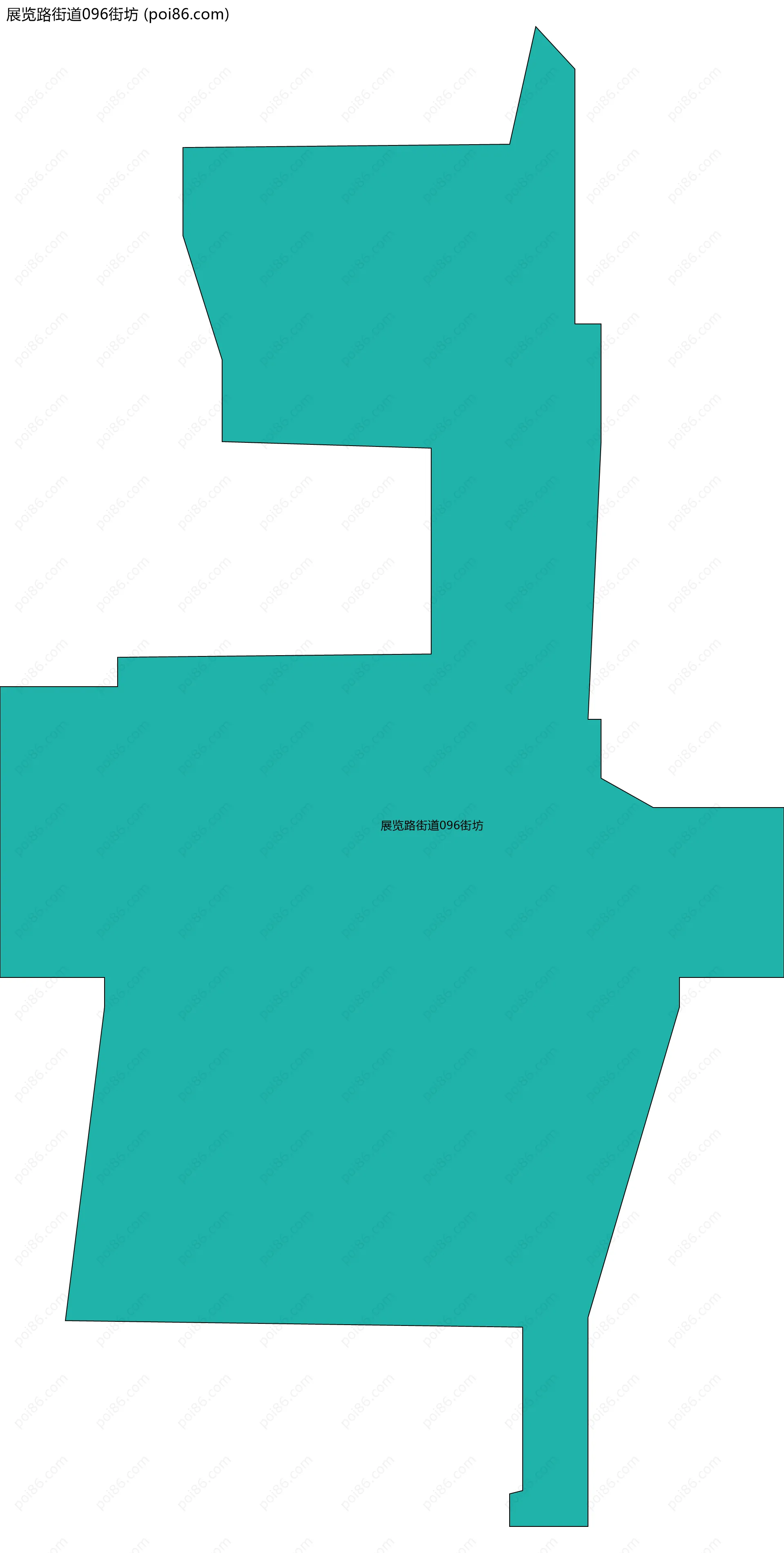 展览路街道096街坊边界地图