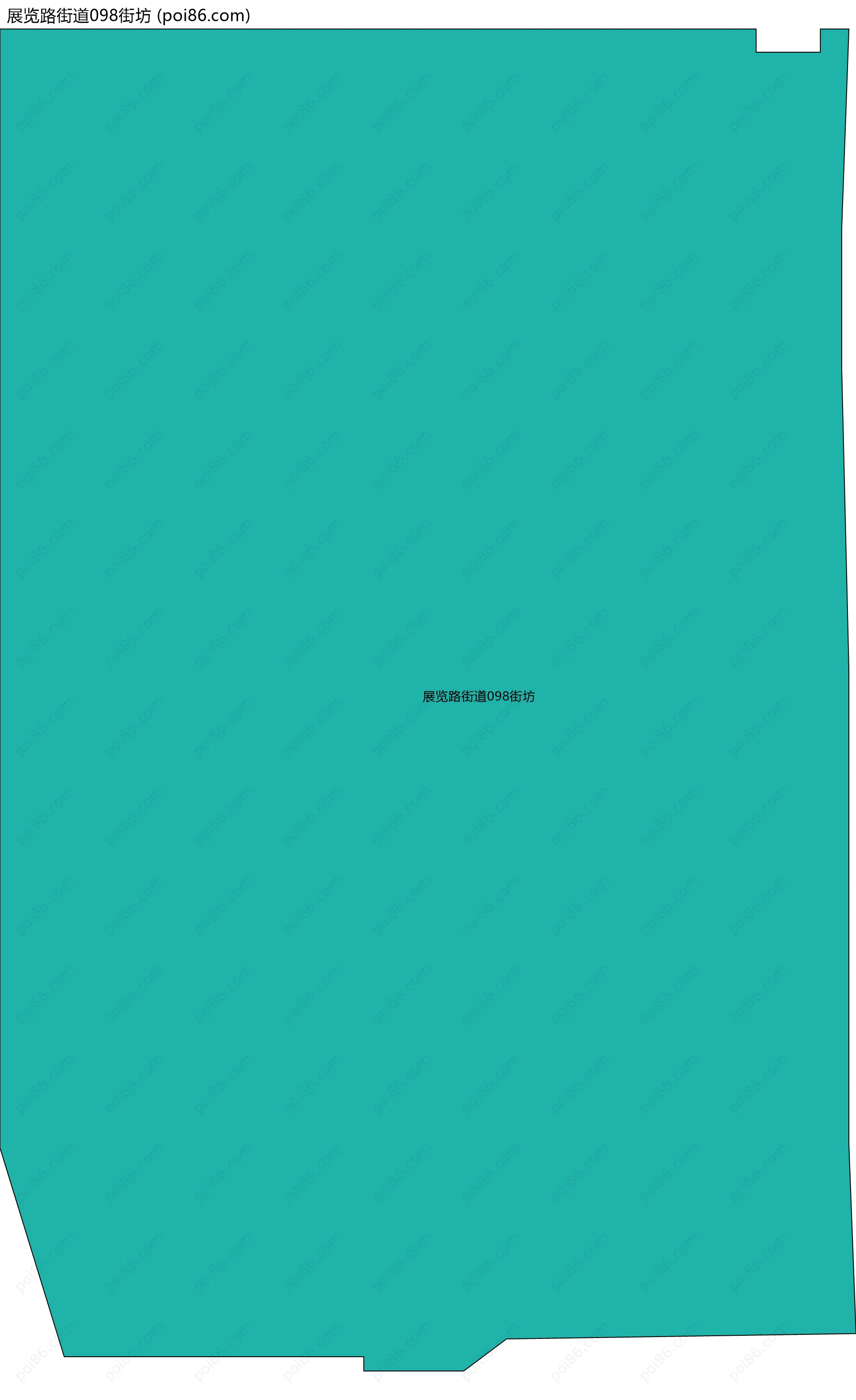 展览路街道098街坊边界地图